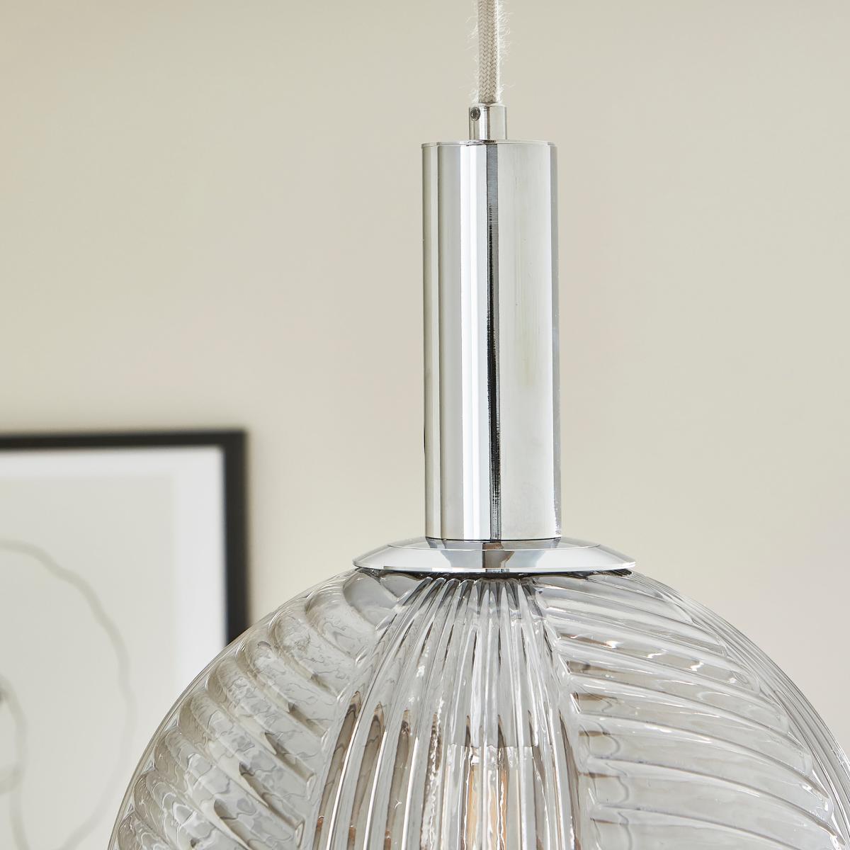 Cohen 1 Light Pendant Ceiling Fitting Smoke (Grey) – image 4