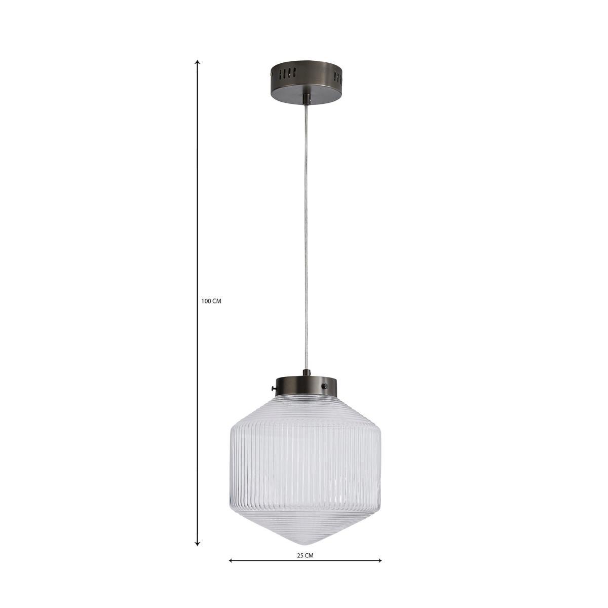 Orb LED Pendant Ceiling Fitting Clear – image 6