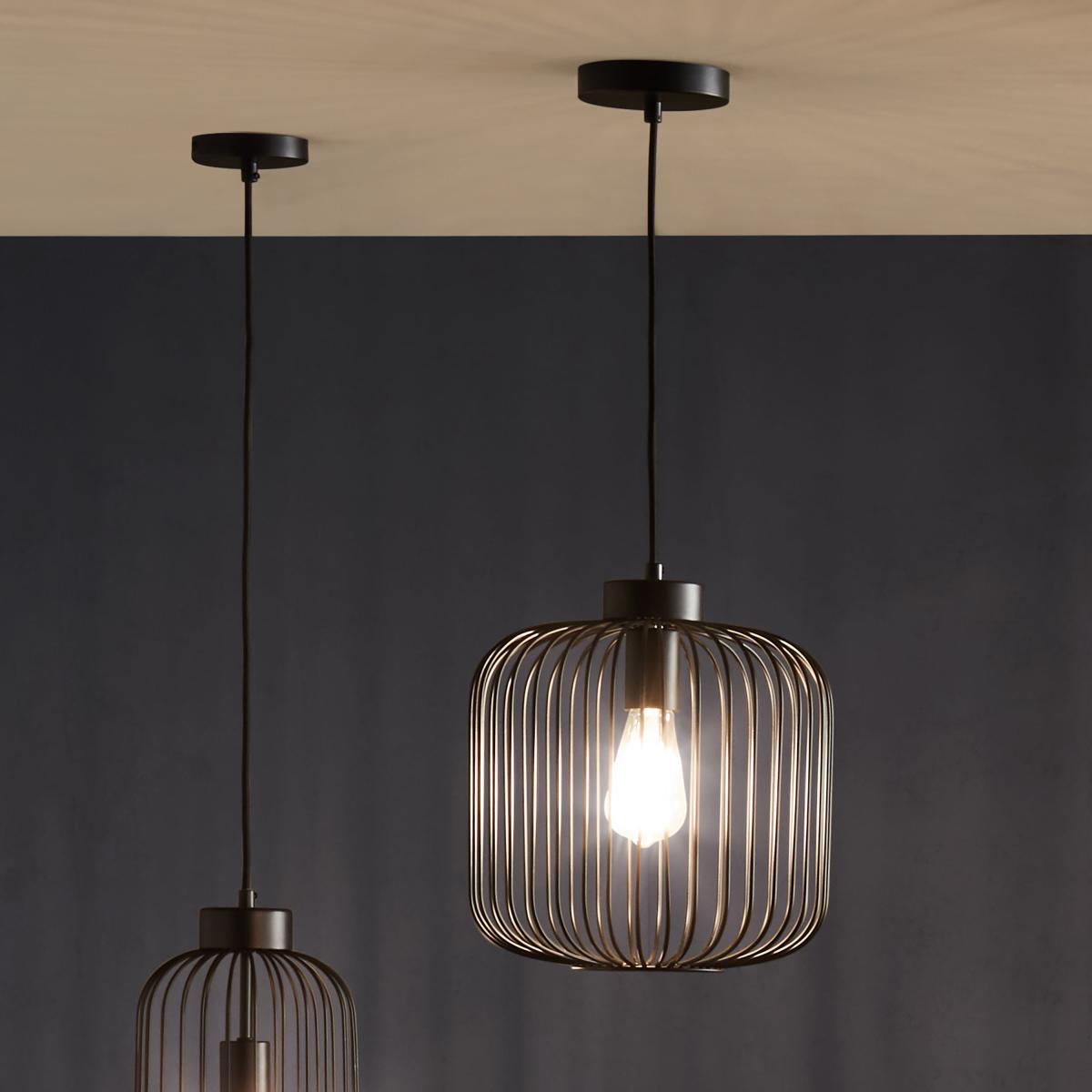Dania Metal Wire Pendant, Matt Black Black – image 2