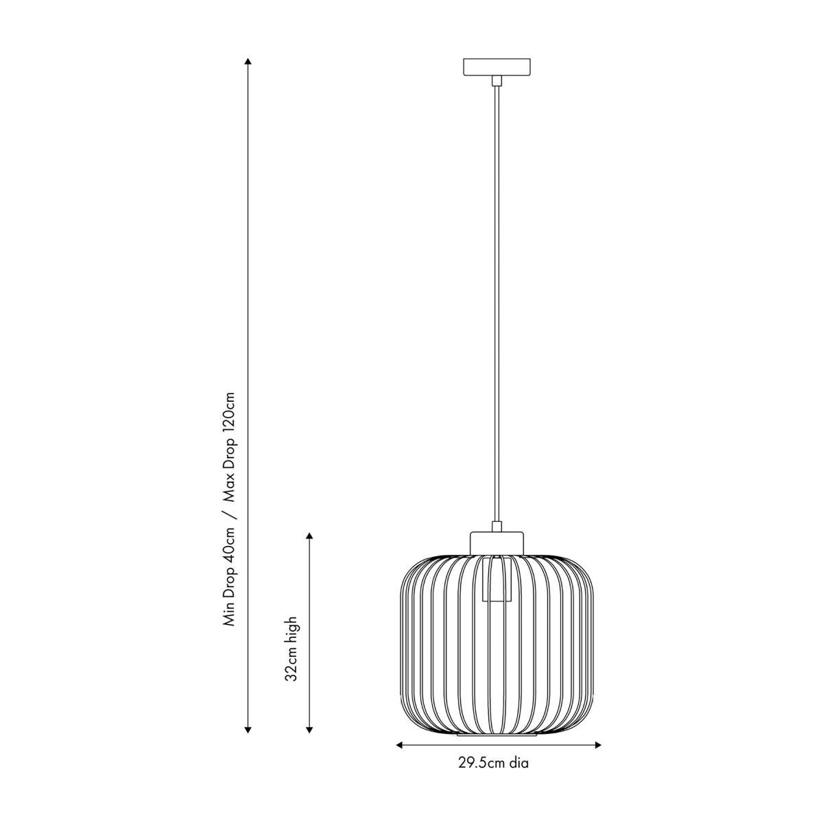 Dania Metal Wire Pendant, Matt Black Black – image 5