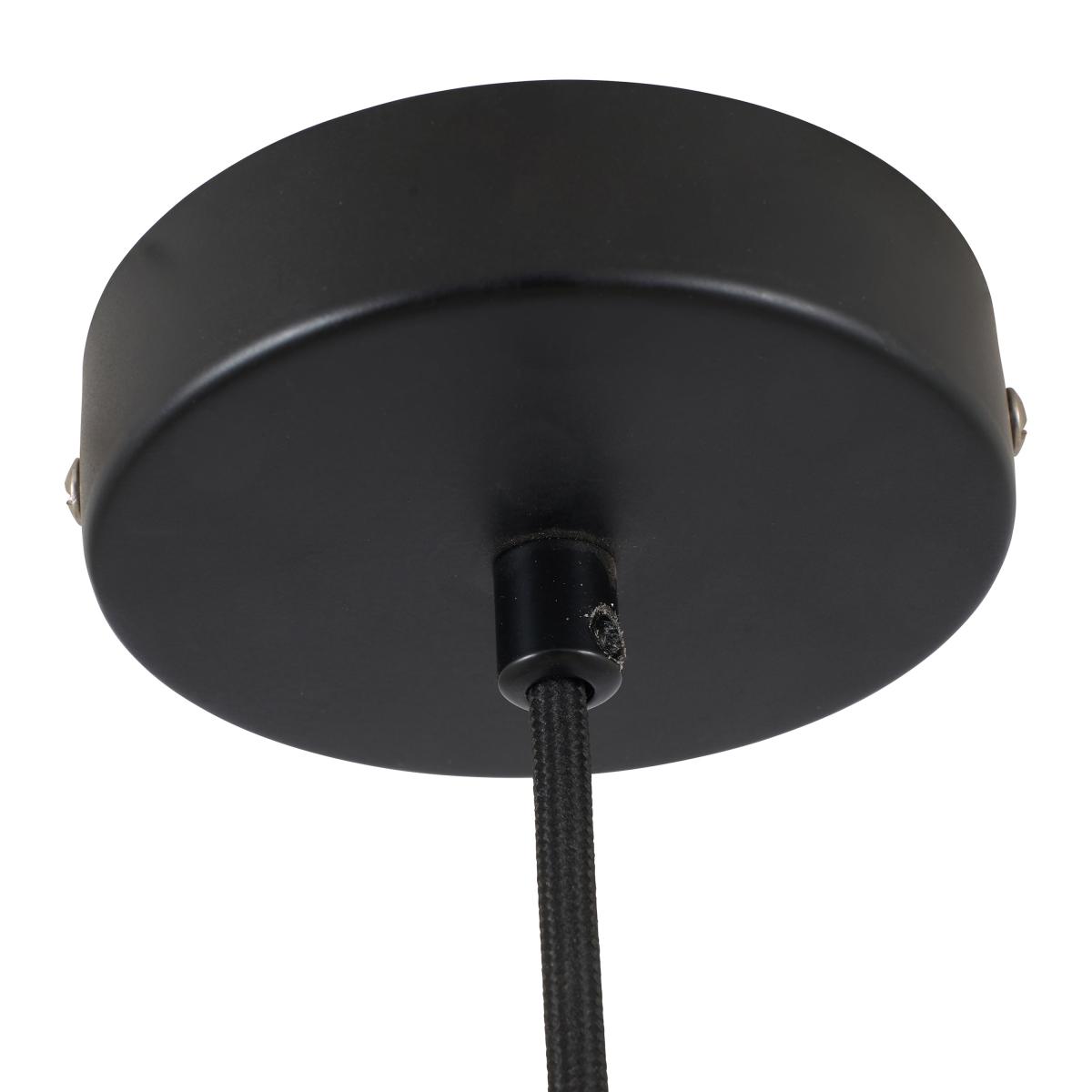 Blair Smoke Glass Ball and Black Metal Pendant Light Smoke (Grey) – image 4