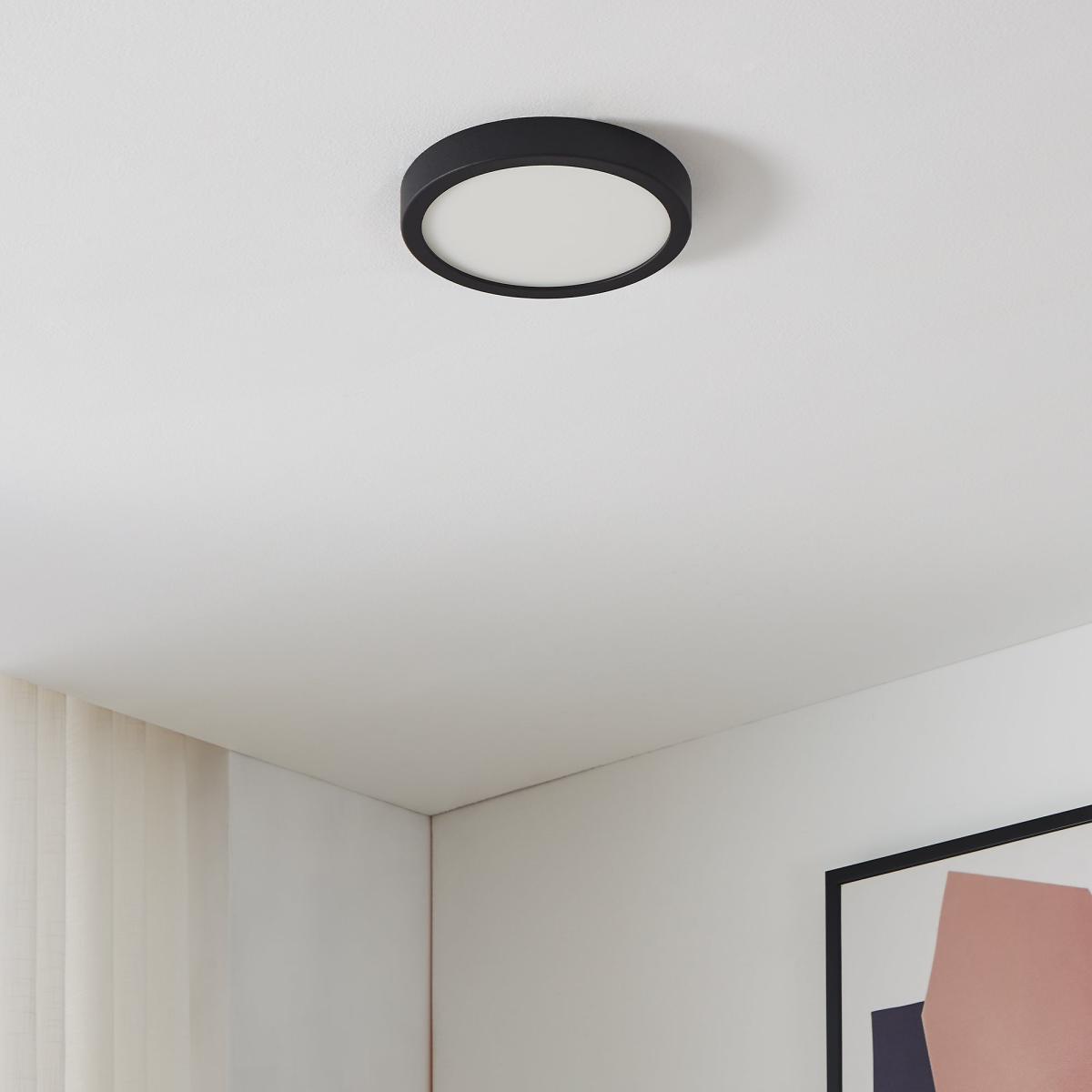 EGLO Fueva-Z Round Wall & Ceiling Light Black – image 2