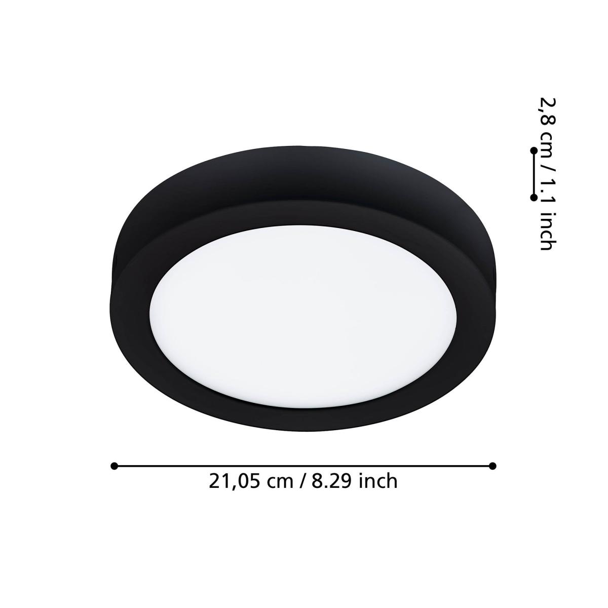 EGLO Fueva-Z Round Wall & Ceiling Light Black – image 5