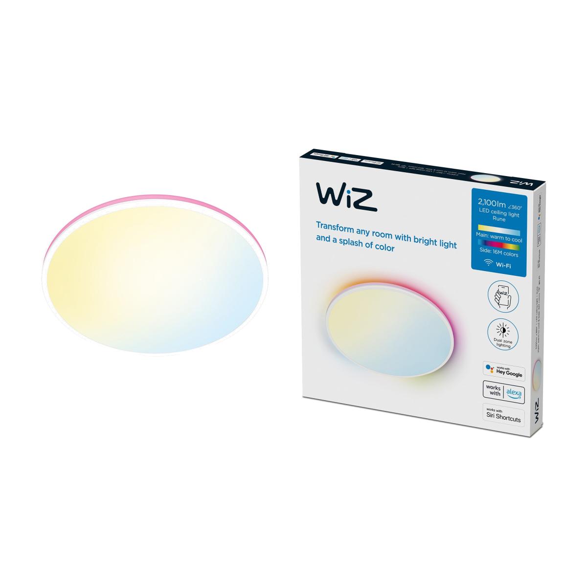 WiZ Aura Smart LED Ceiling Light White – image 1