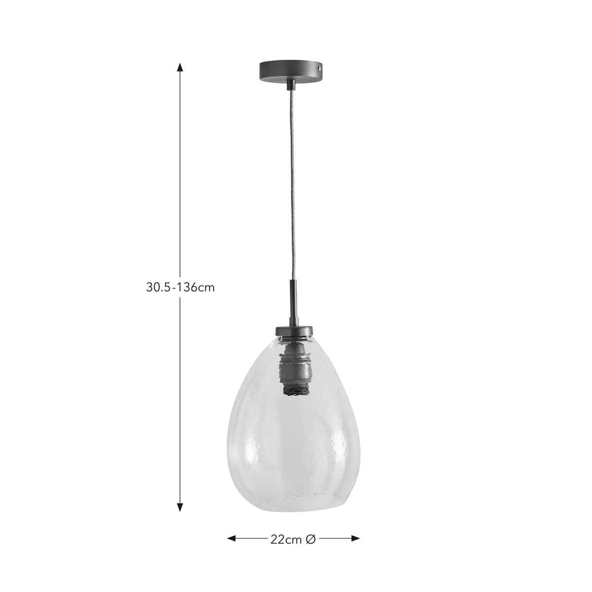 Fentress Recycled Glass Ceiling Fitting Clear – image 4