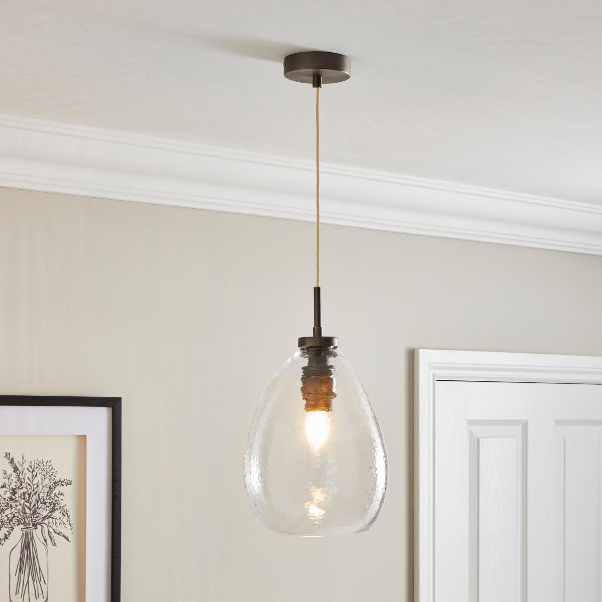 Fentress Recycled Glass Ceiling Fitting Clear – image 1