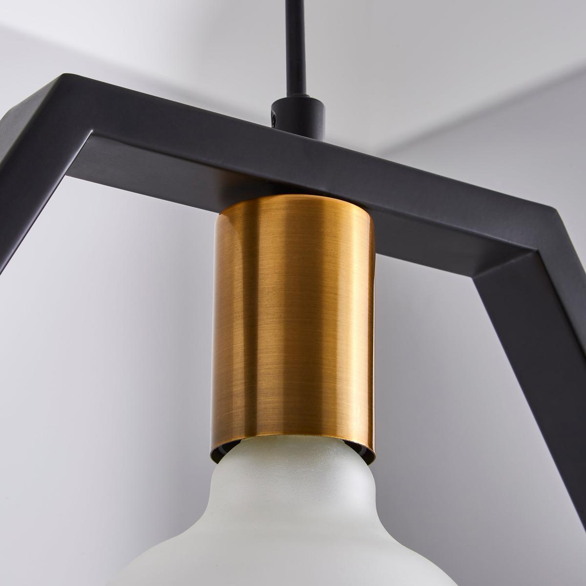Hexa 1 Light Ceiling Fitting Black – image 3