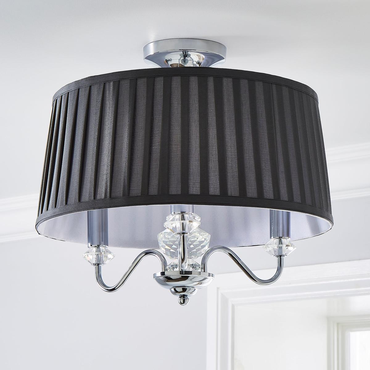 Dorma Genevieve 3 Light Semi Flush Fitting Chrome – image 2