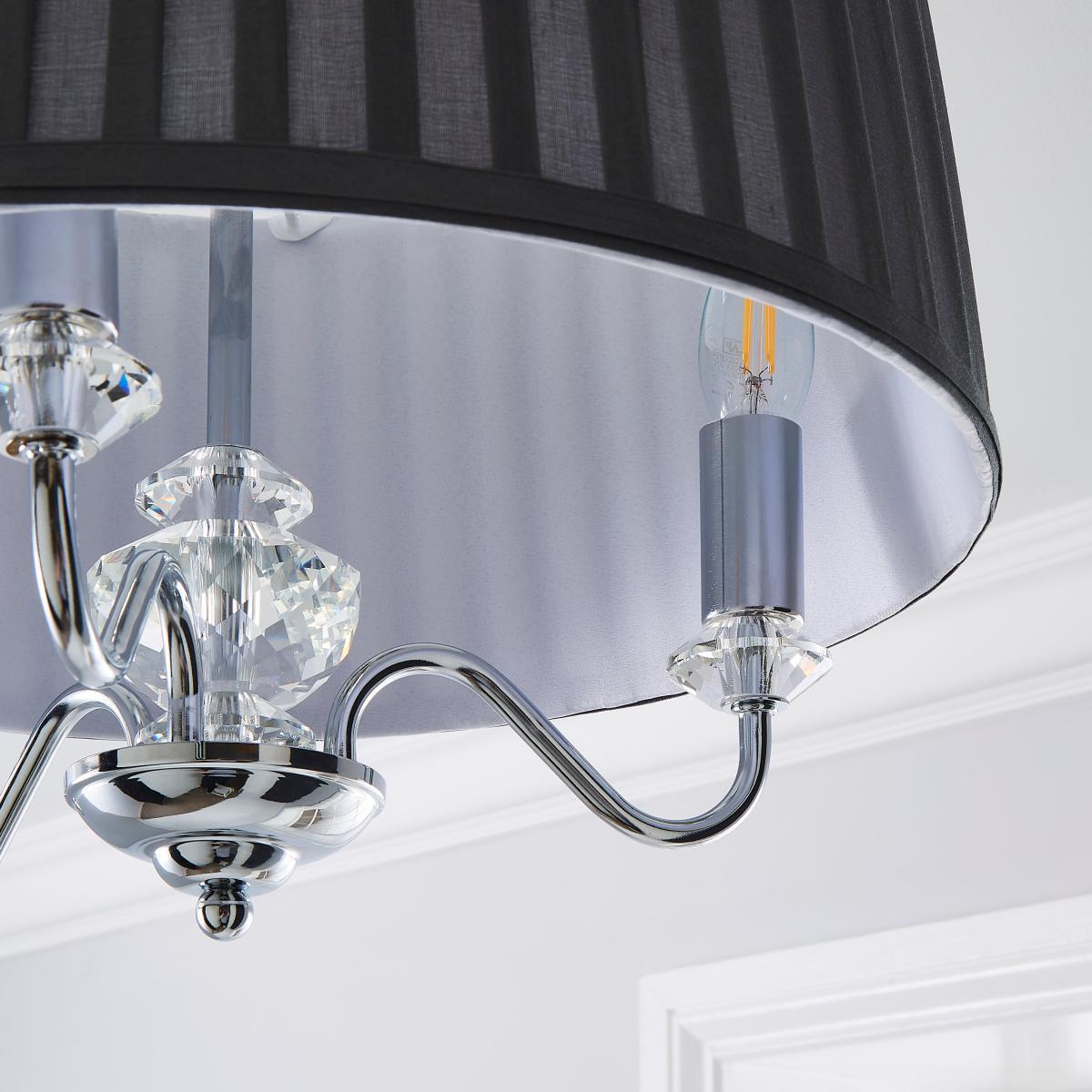 Dorma Genevieve 3 Light Semi Flush Fitting Chrome – image 3