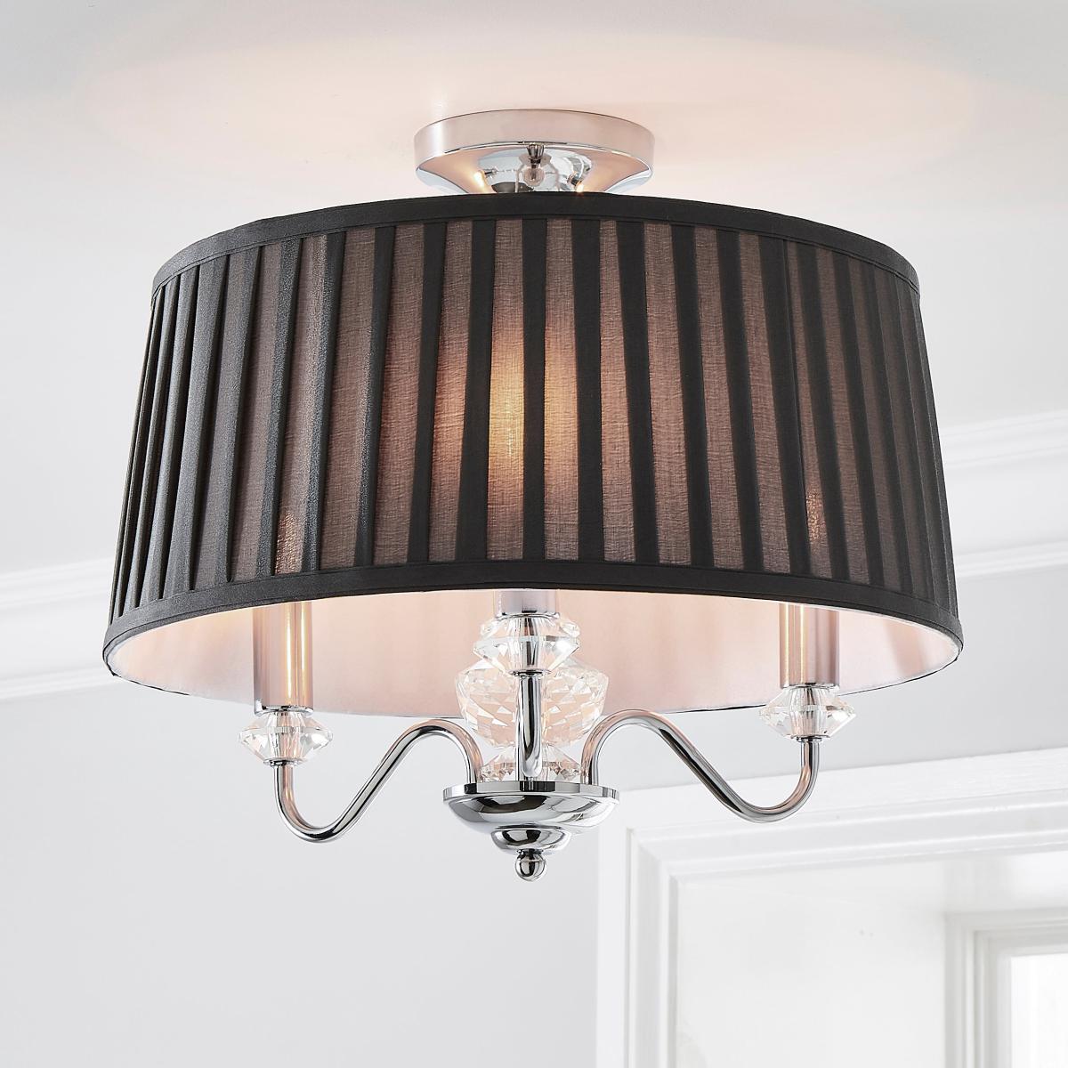 Dorma Genevieve 3 Light Semi Flush Fitting Chrome – image 1