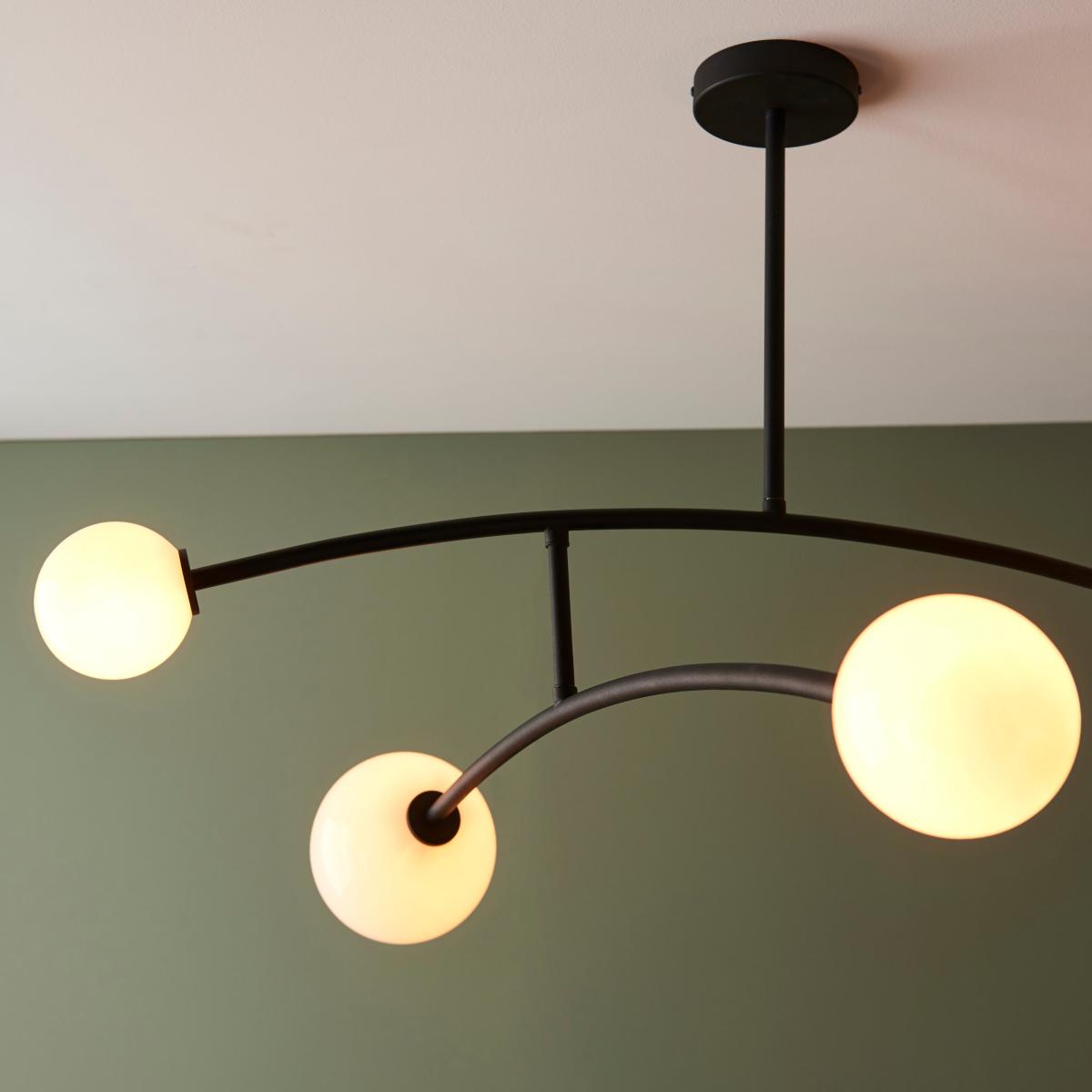 Vogue Nico 4 Light Semi Flush Ceiling Fitting Black – image 3