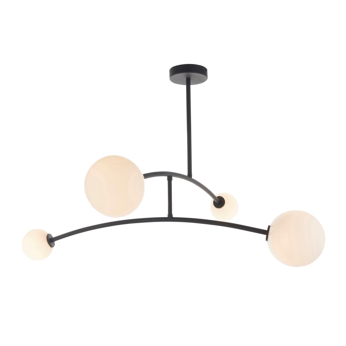 Vogue Nico 4 Light Semi Flush Ceiling Fitting Black – image 6