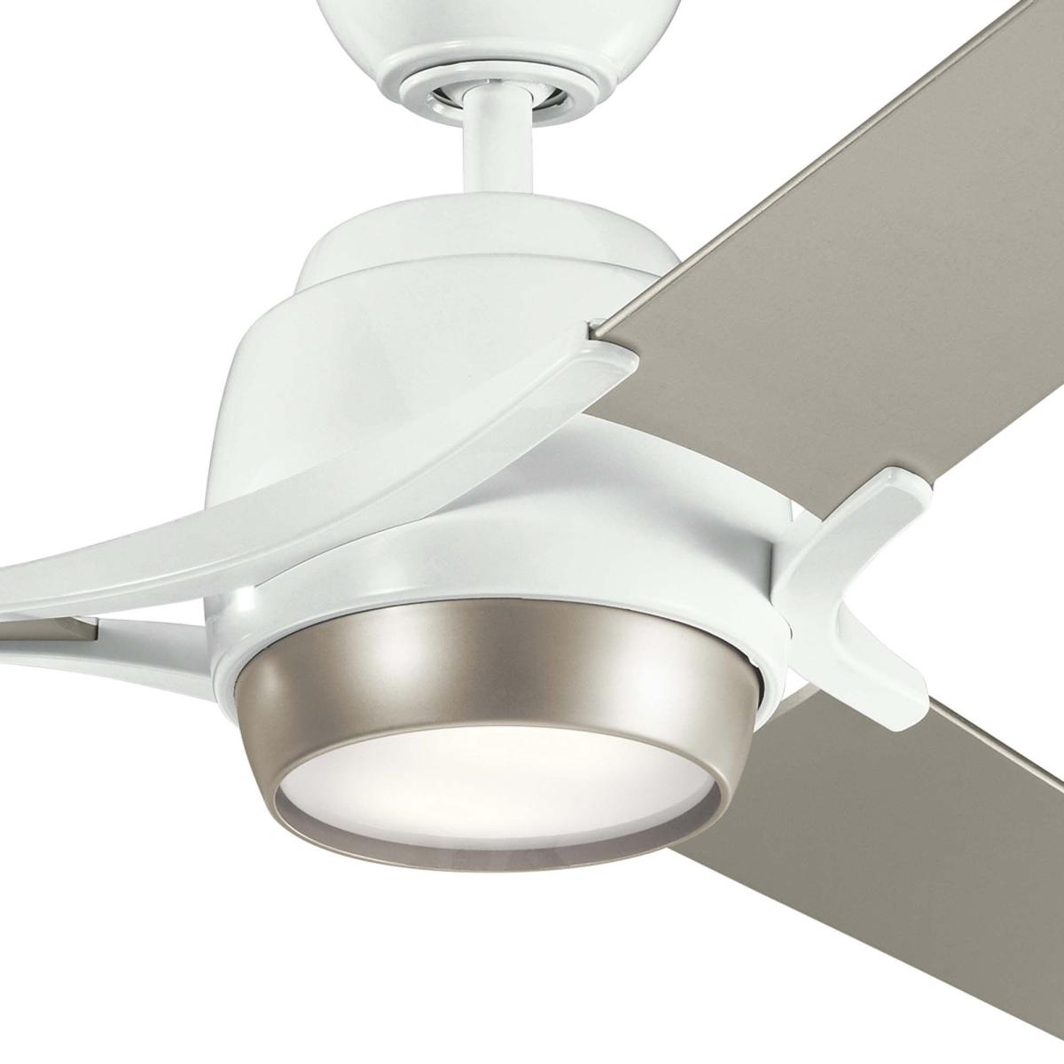 Kichler Zeus Ceiling Fan with Light & Remote, 152cm White – image 2