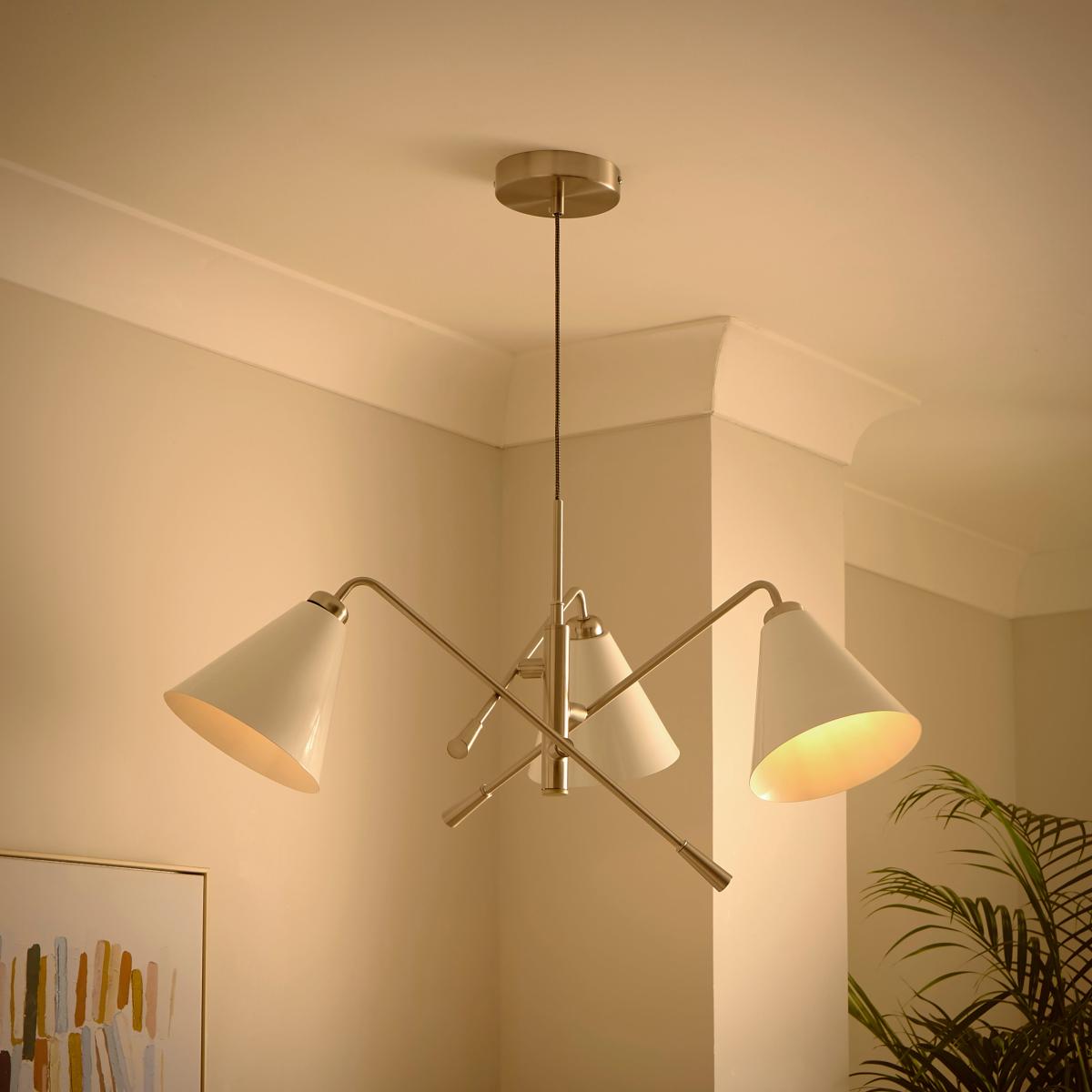 Elements Shaw 3 Light Ceiling Light White – image 2