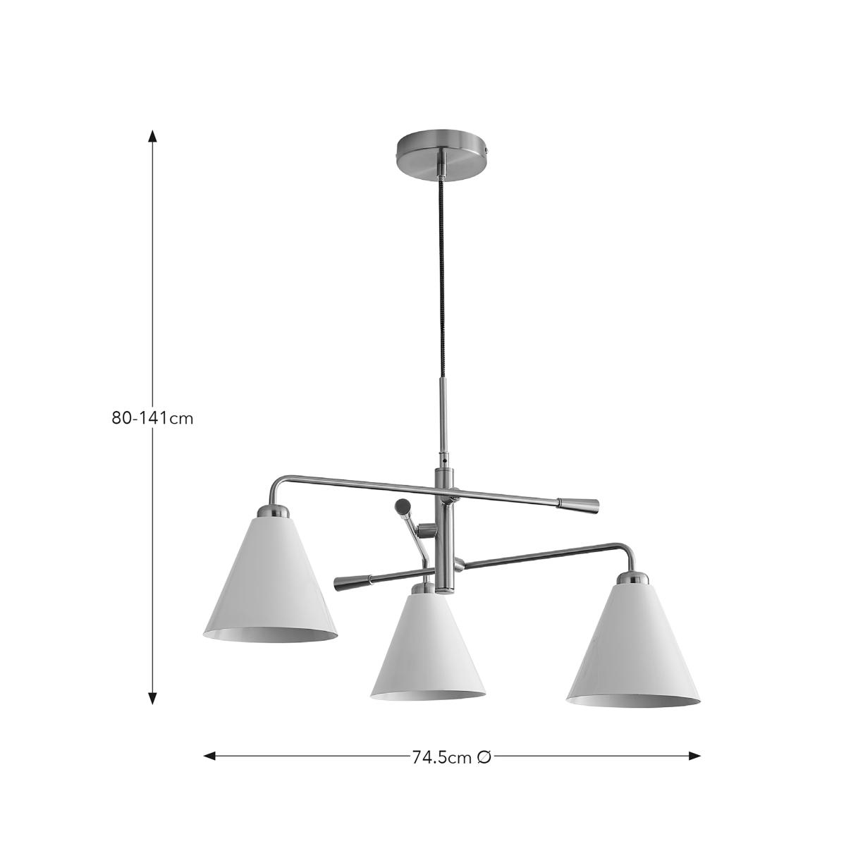 Elements Shaw 3 Light Ceiling Light White – image 6