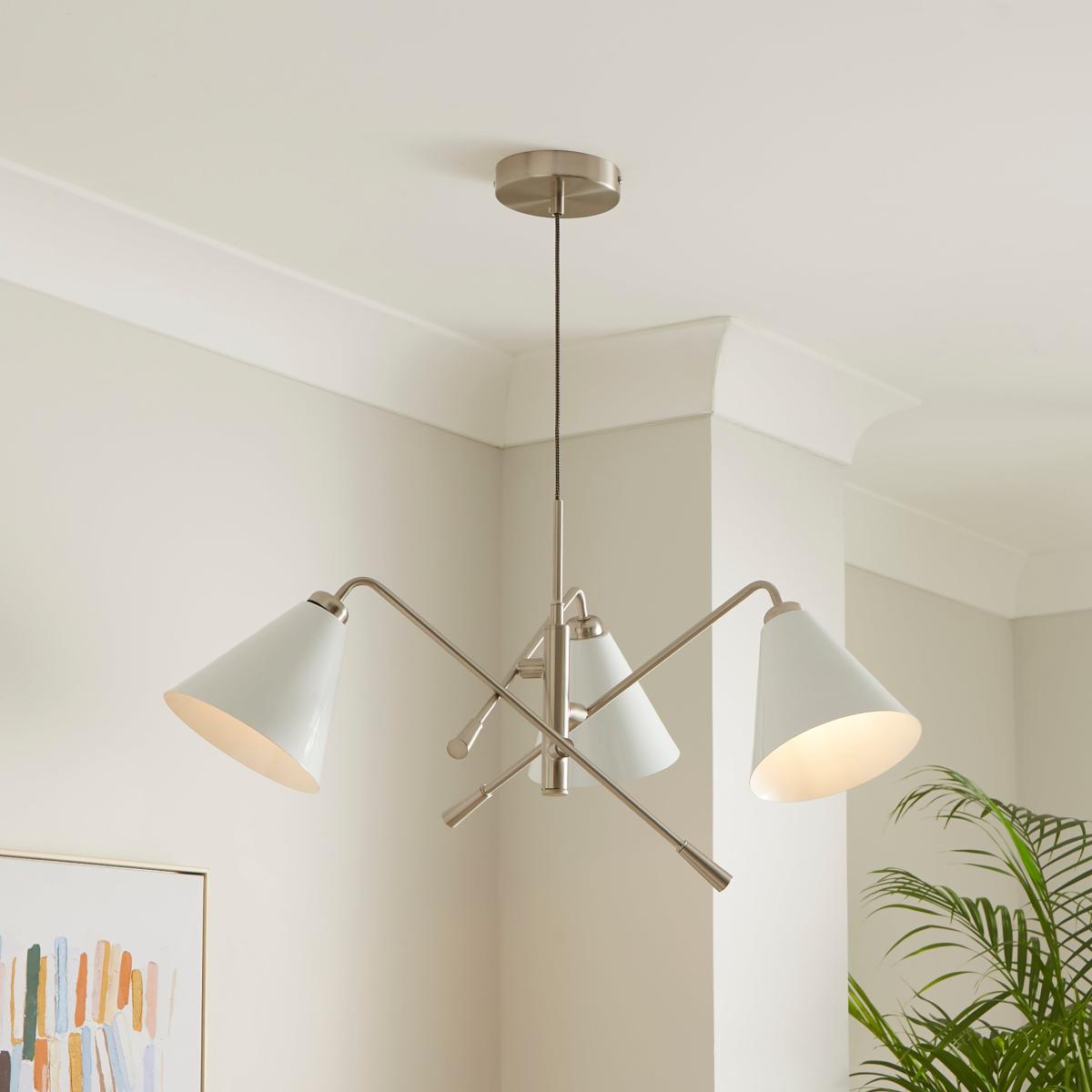 Elements Shaw 3 Light Ceiling Light White – image 1