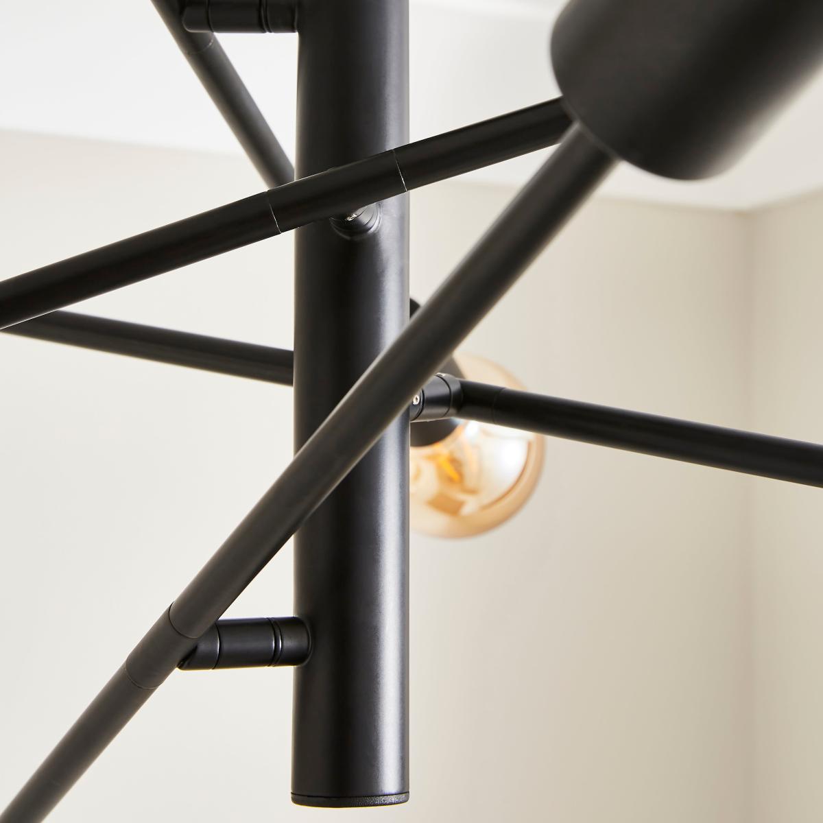 Koppla 8 Light Semi Flush Ceiling Fitting Black – image 4