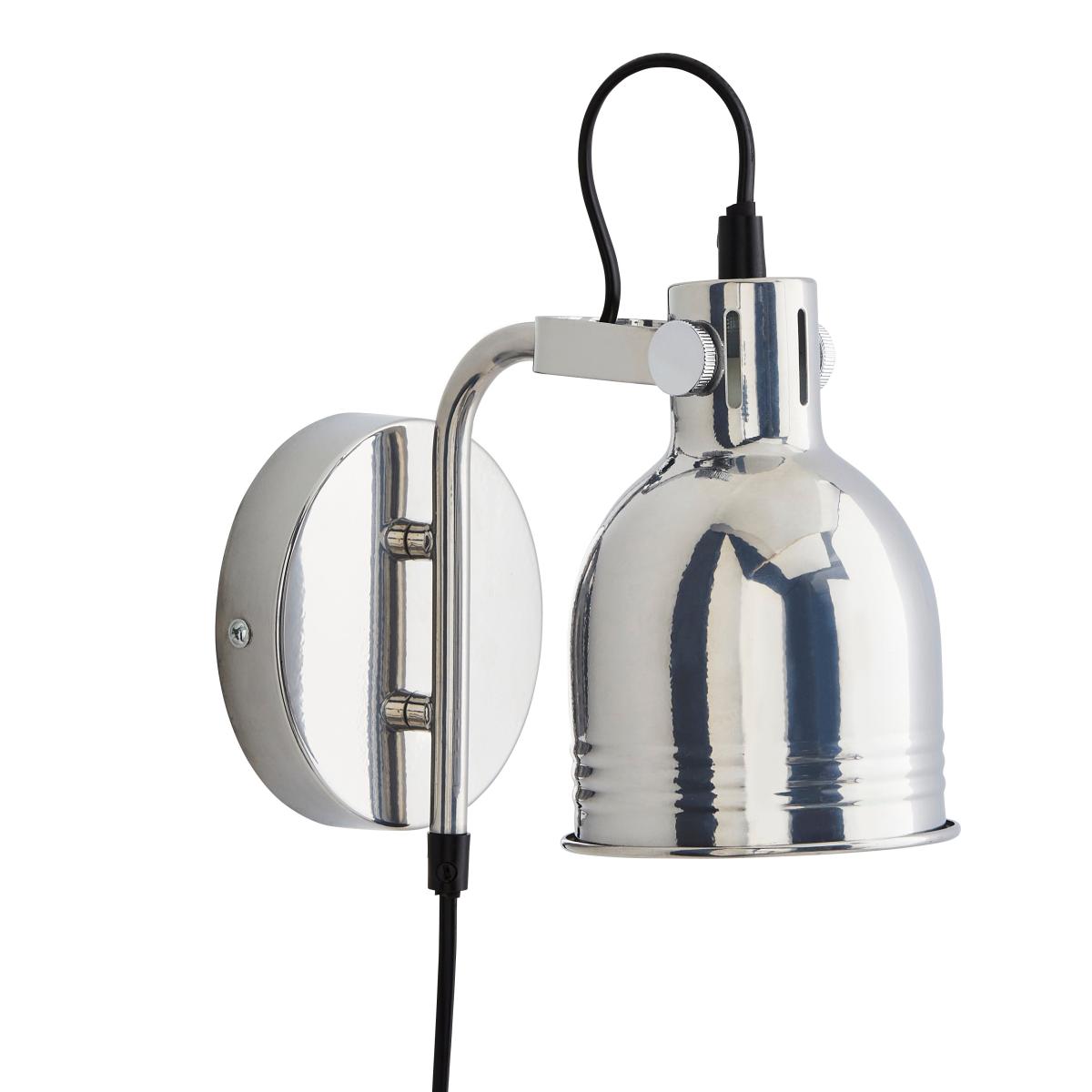 Issac Chrome Effect Plug in Wall Light Chrome – image 5