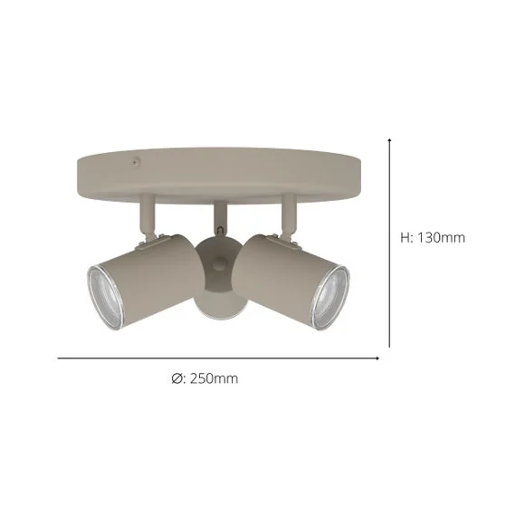 EGLO Consuma 3 Light Adjustable Semi Flush Spotlight – image 4