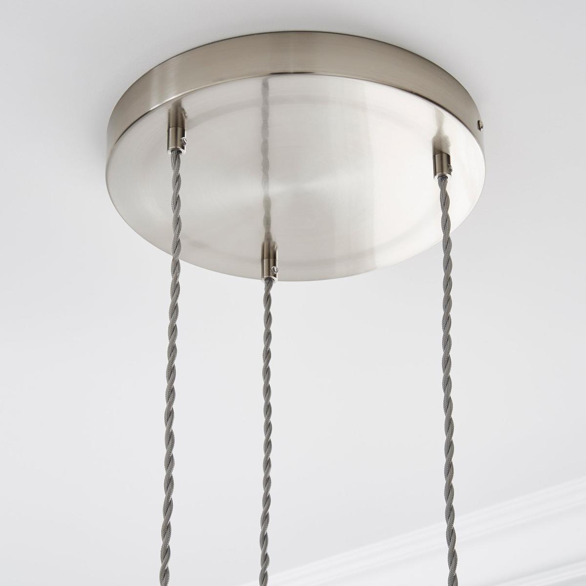 Emily 3 Light Glass Cluster Fitting Grey – image 4