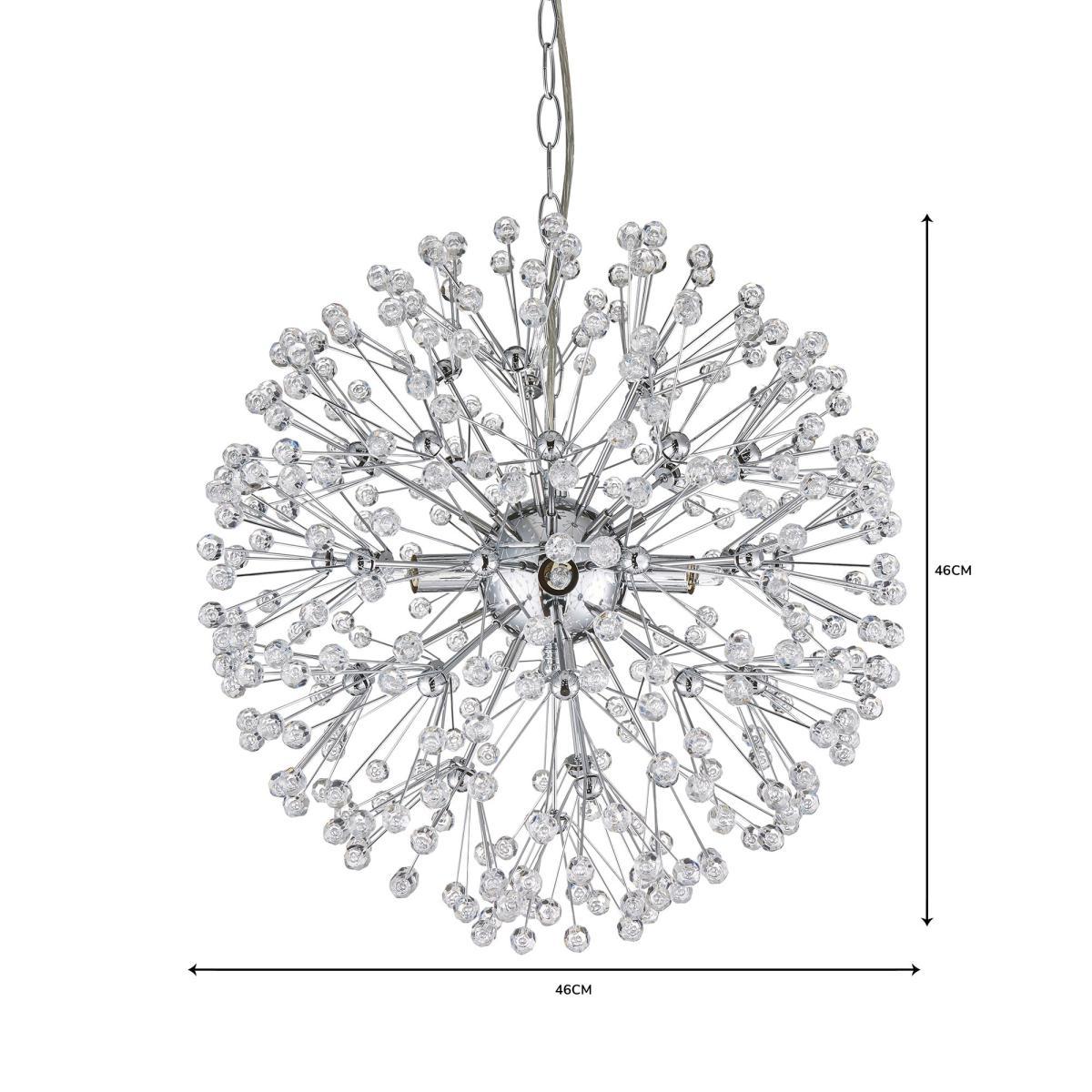 Serena 4 Light Jewel Chrome Ceiling Fitting Chrome – image 7