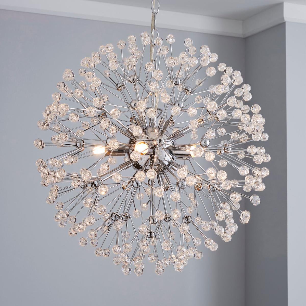 Serena 4 Light Jewel Chrome Ceiling Fitting Chrome – image 1