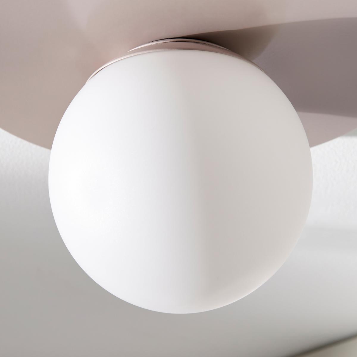 Tela Bathroom 1 Light Flush Ceiling Fitting White Sand – image 3