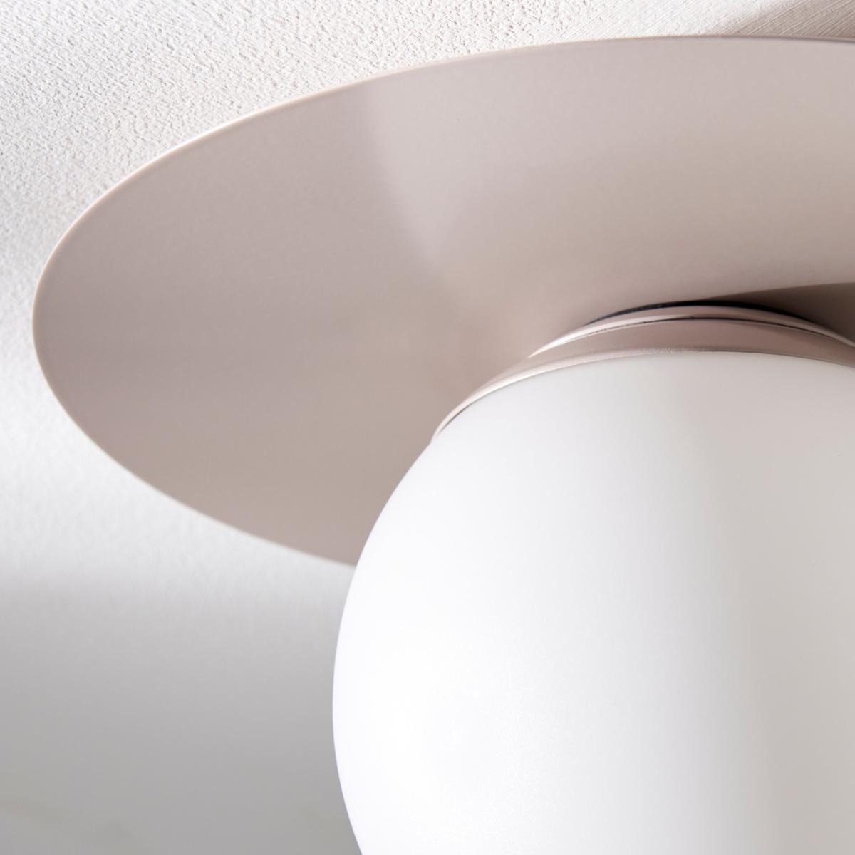 Tela Bathroom 1 Light Flush Ceiling Fitting White Sand – image 4
