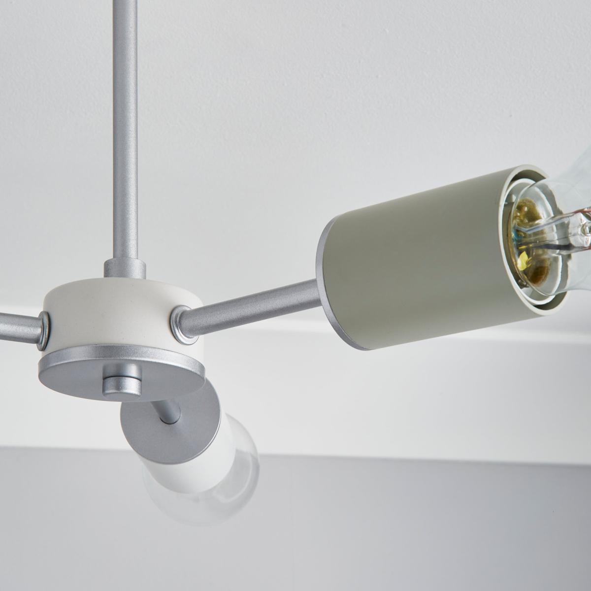 Vevo 3 Light Semi Flush Ceiling Fitting Grey – image 3