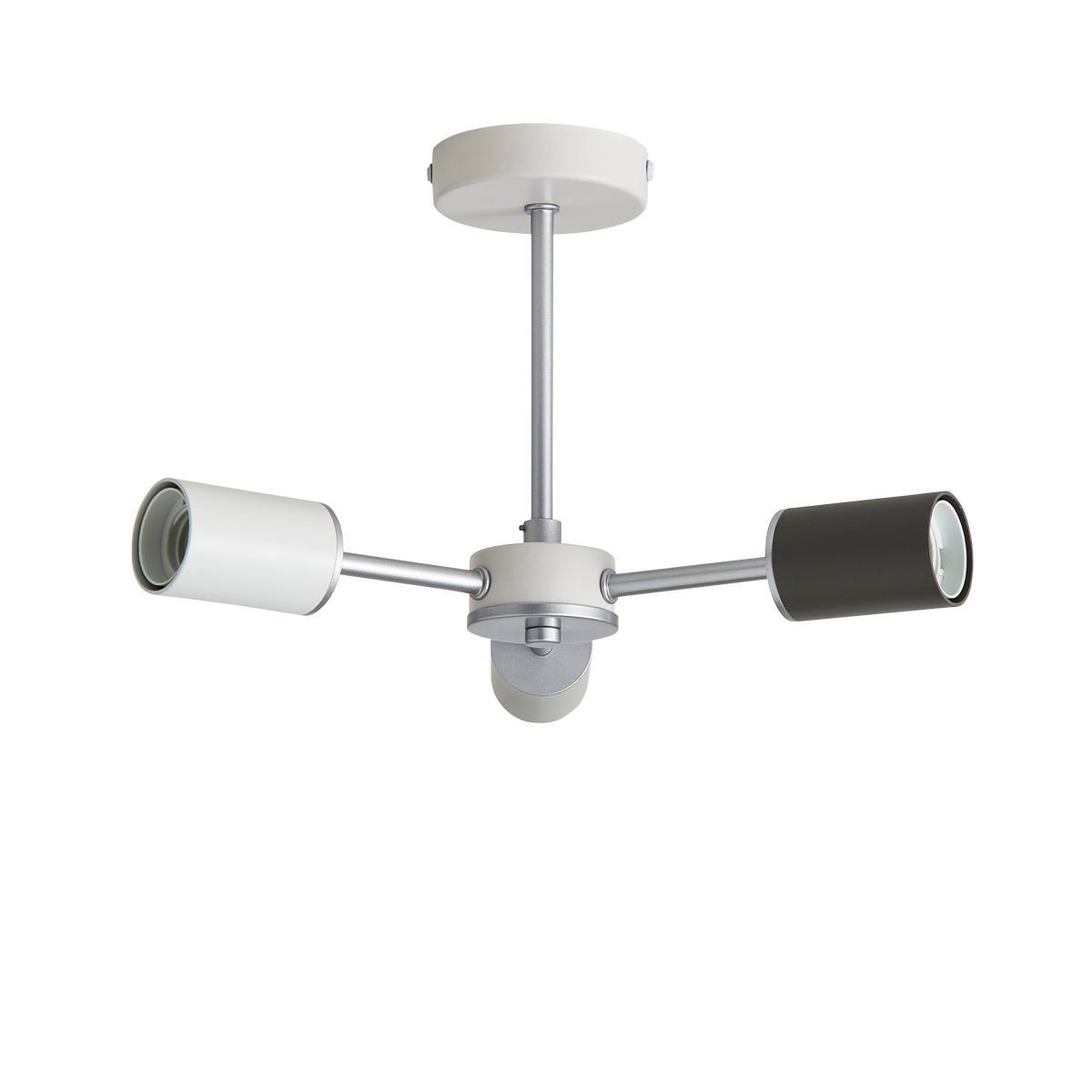 Vevo 3 Light Semi Flush Ceiling Fitting Grey – image 5