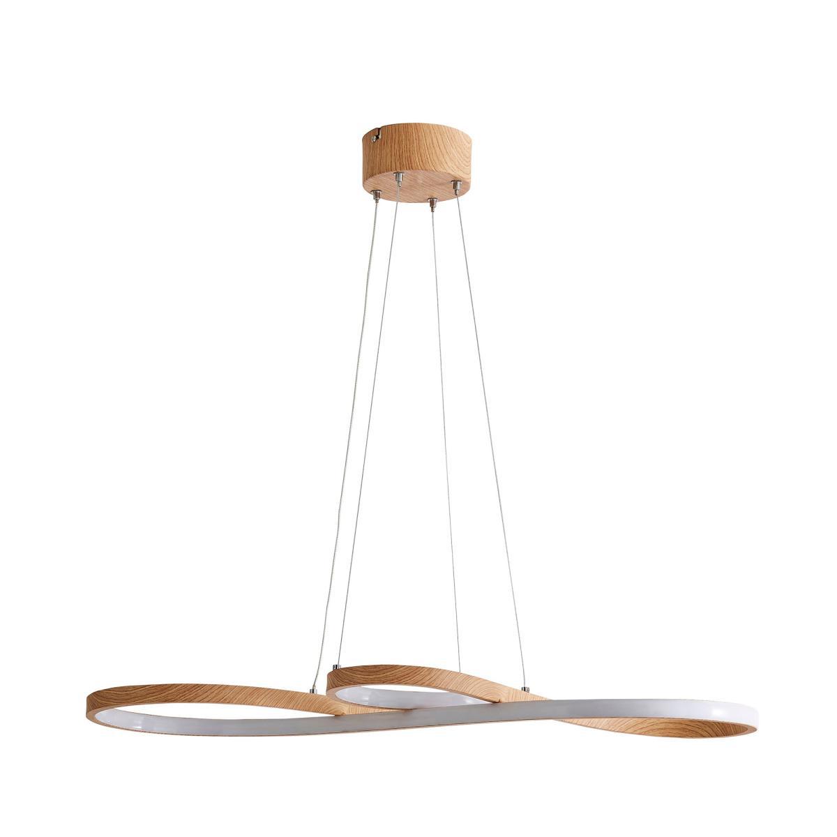 Jaxson LED Wood Effect Ceiling Fitting Brown – image 5