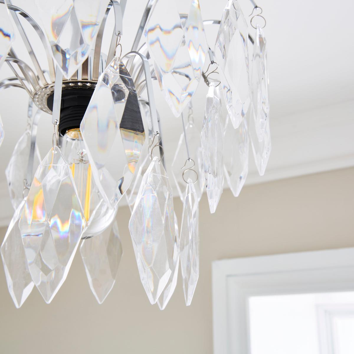 Parla Semi Flush Ceiling Fitting 30cm Silver – image 3