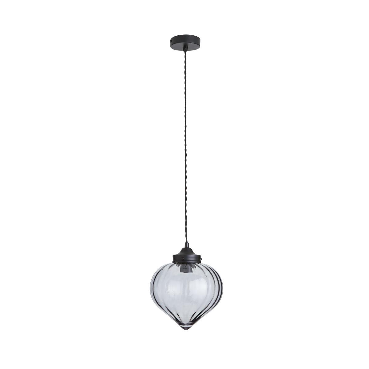 Voyager Smoked Glass Ceiling Fitting Black – image 5