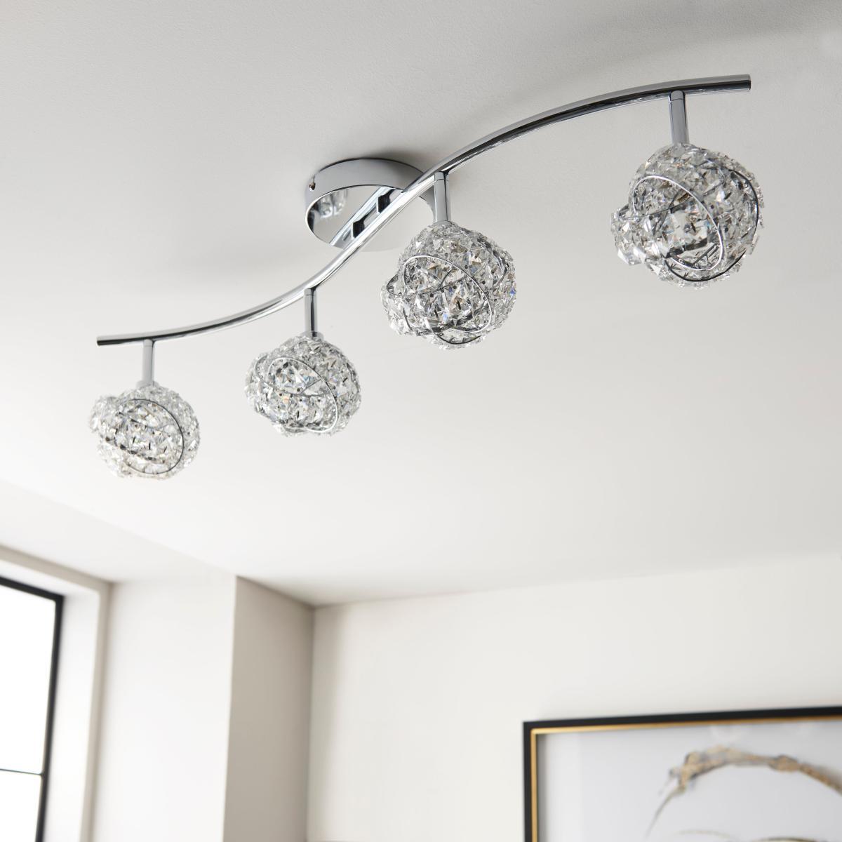 Cecillie 4 Light Spotlight Bar Chrome – image 2