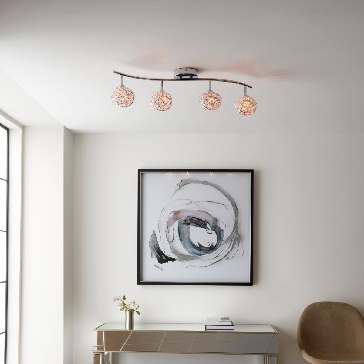 Cecillie 4 Light Spotlight Bar Chrome – image 3