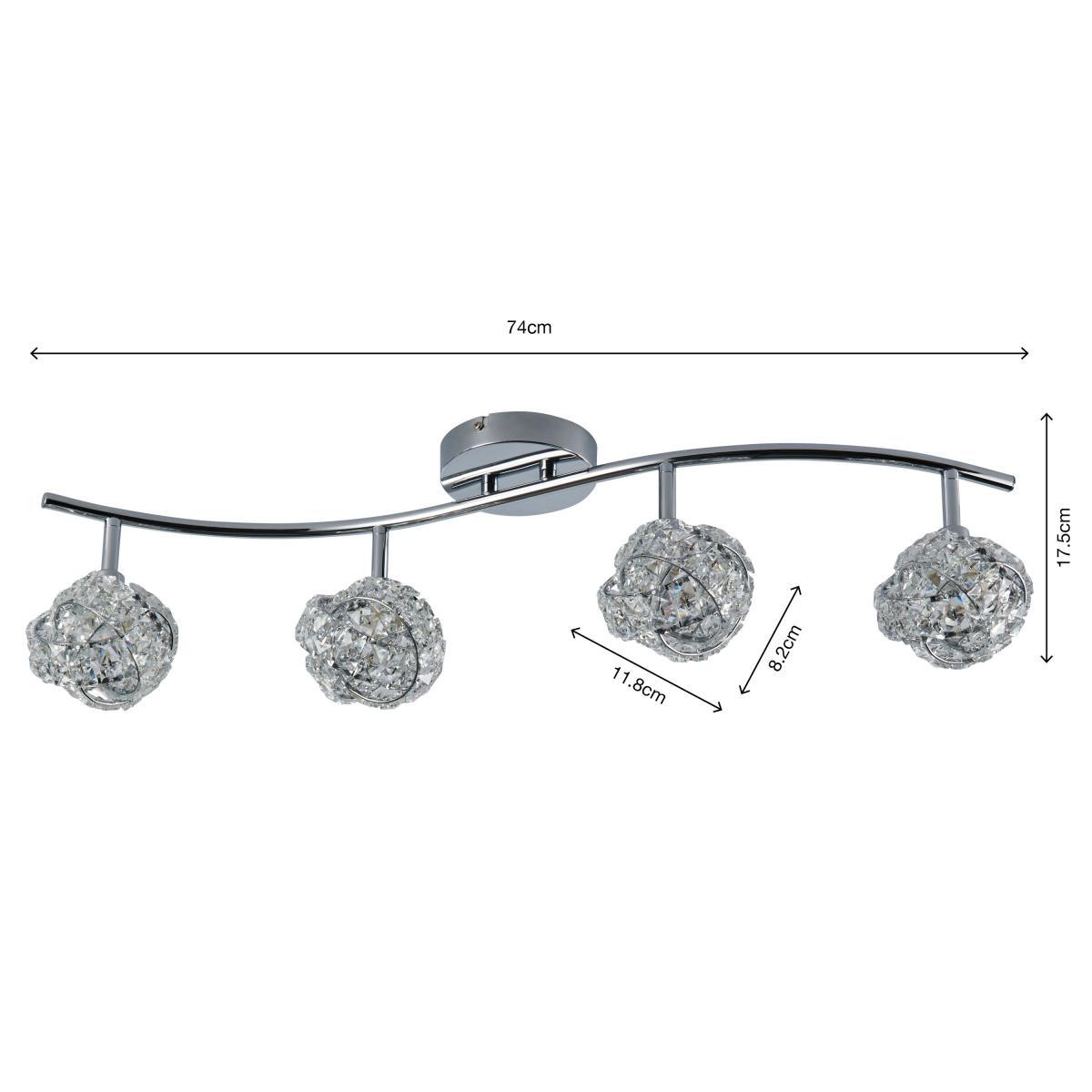 Cecillie 4 Light Spotlight Bar Chrome – image 6