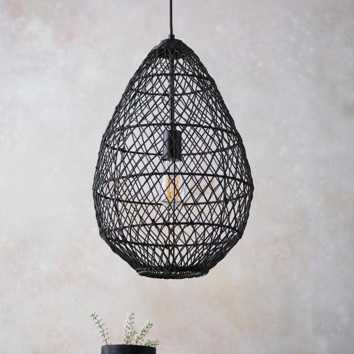 Vogue Ellis Black Wire Pendant Light Black – image 2