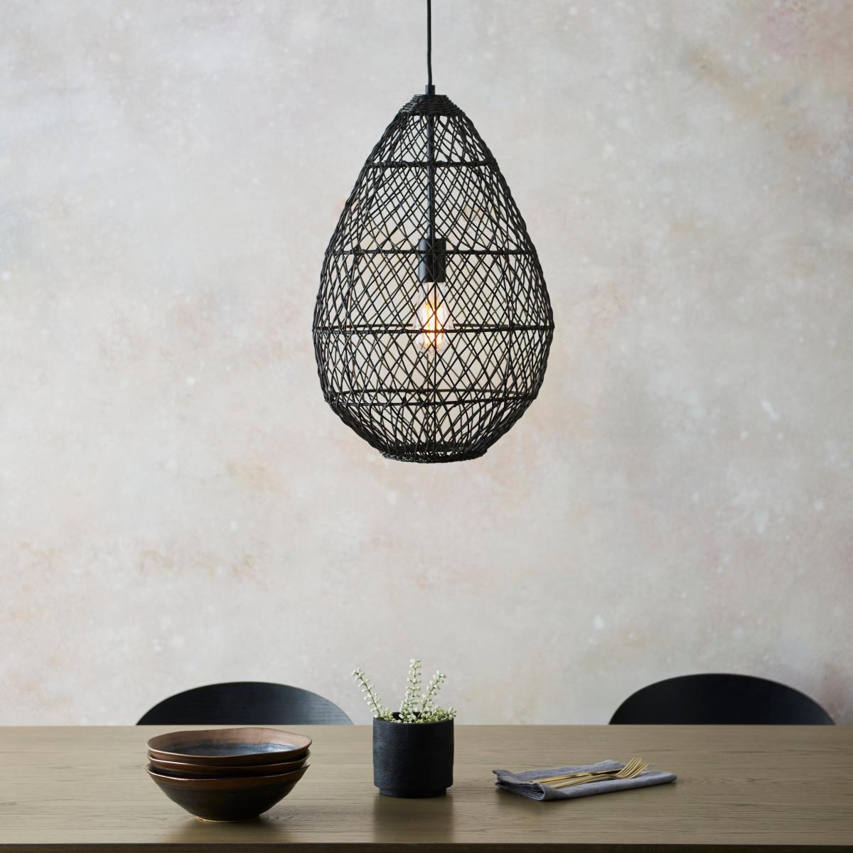 Vogue Ellis Black Wire Pendant Light Black – image 3