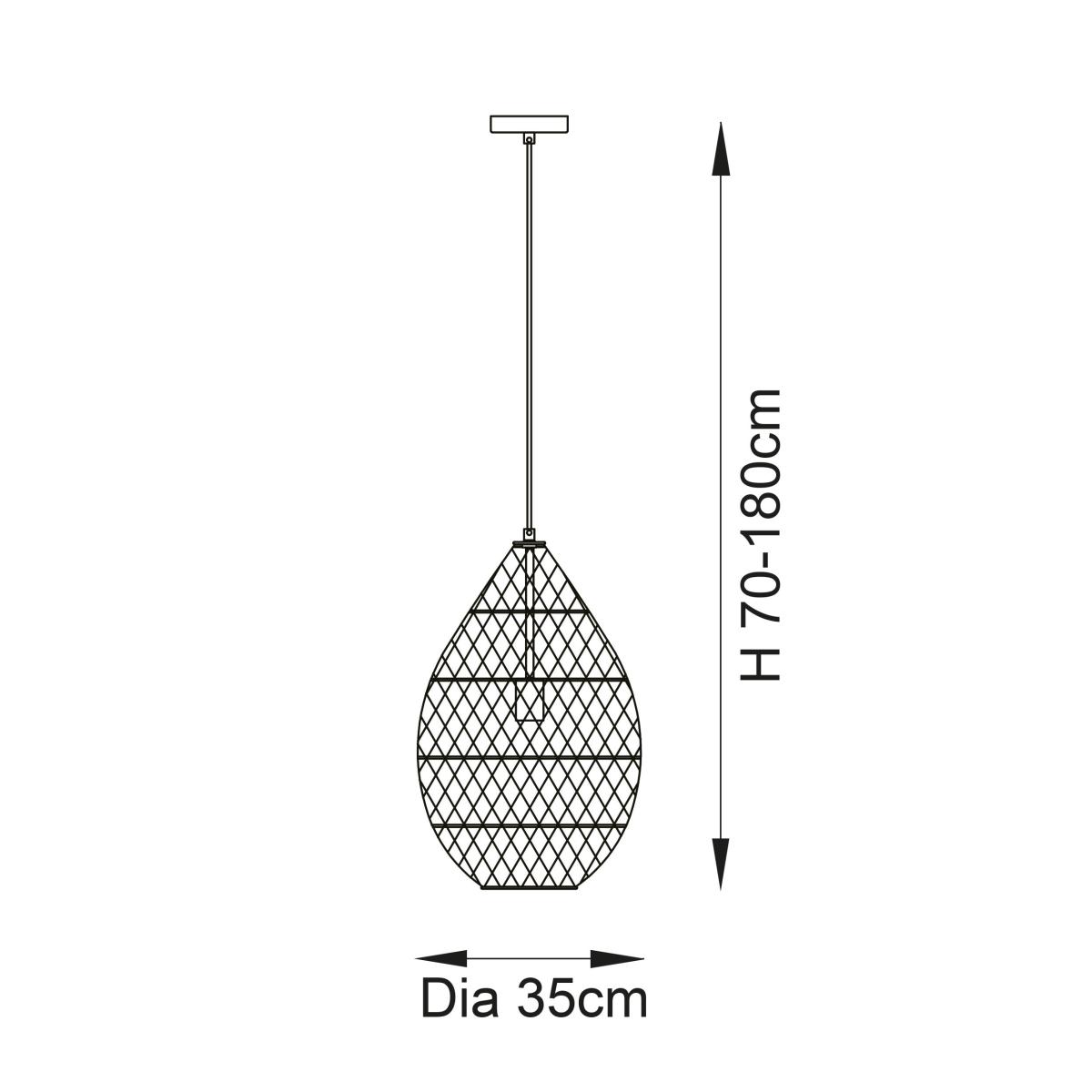 Vogue Ellis Black Wire Pendant Light Black – image 8