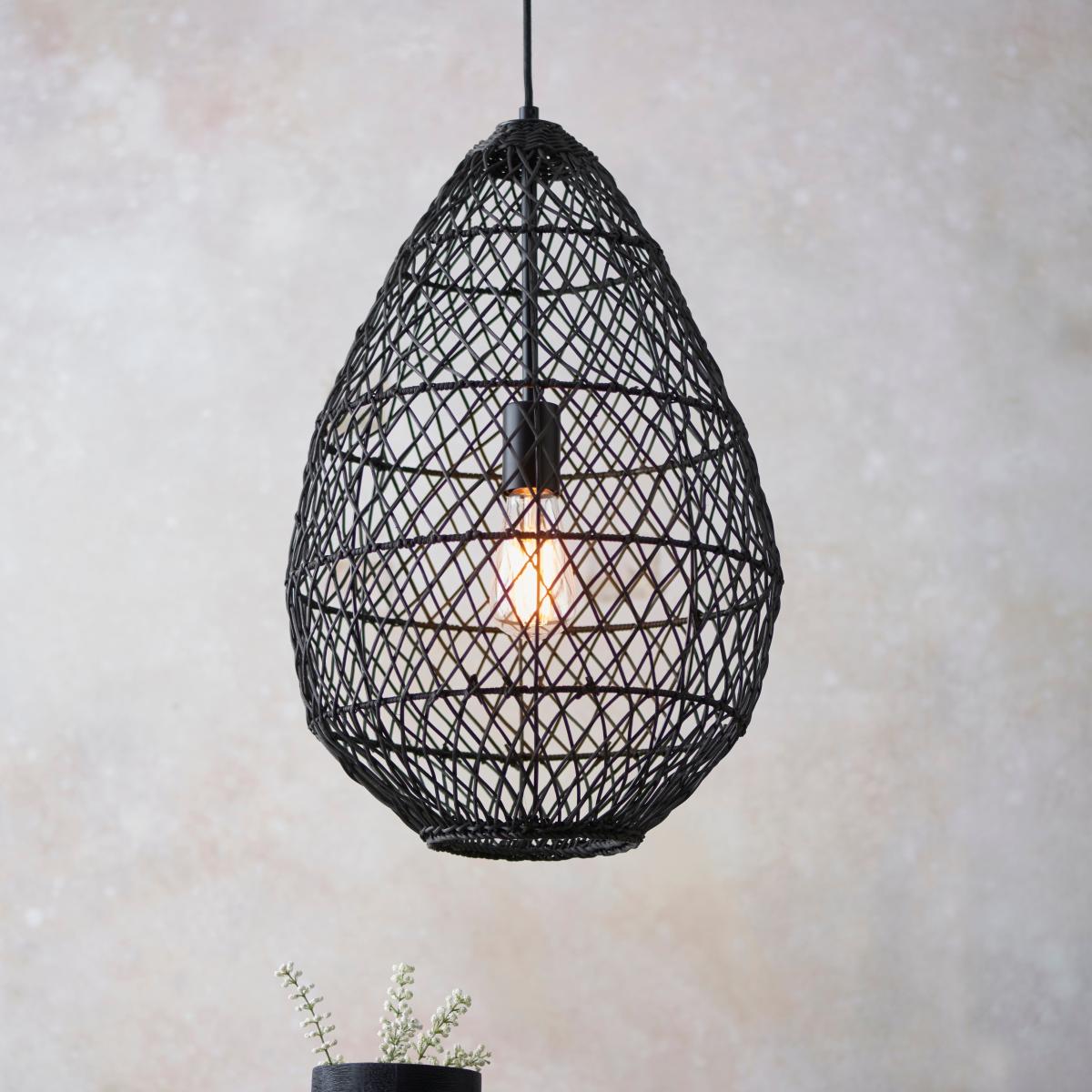 Vogue Ellis Black Wire Pendant Light Black – image 1