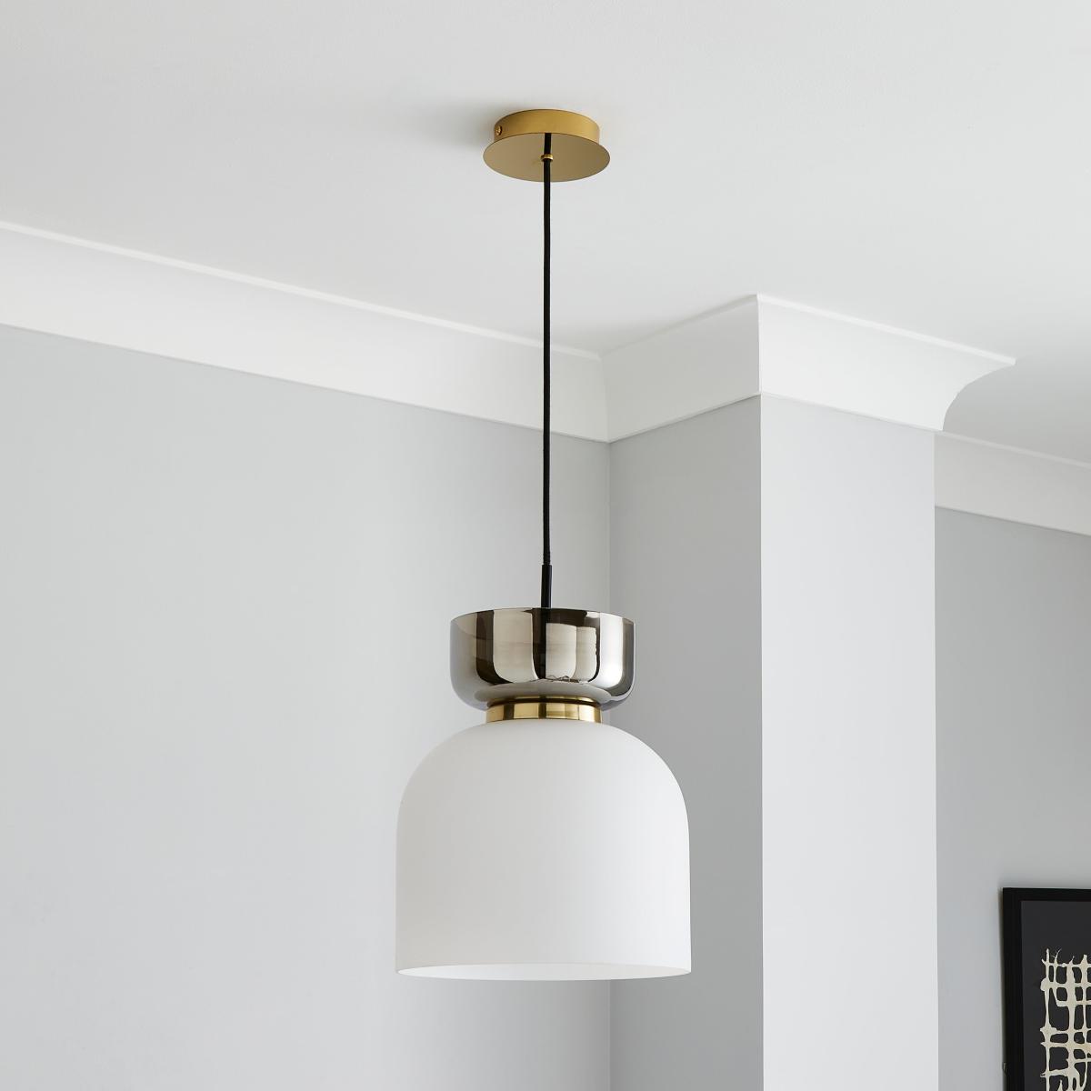 Tien 1 Light Pendant Ceiling Fitting Brushed Gold – image 2
