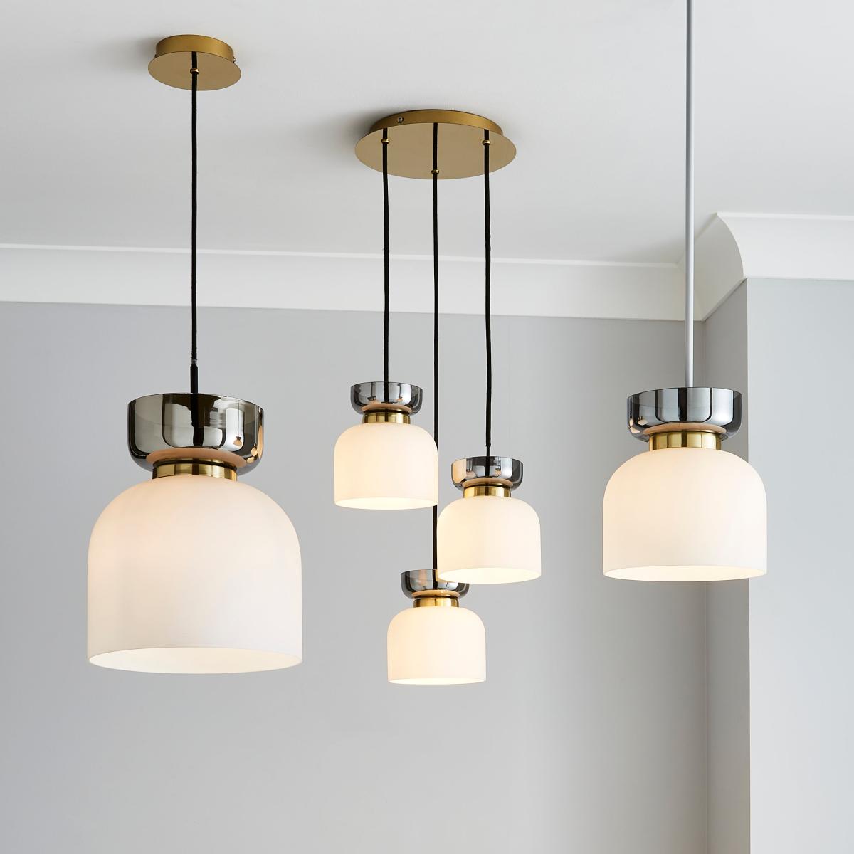 Tien 1 Light Pendant Ceiling Fitting Brushed Gold – image 5