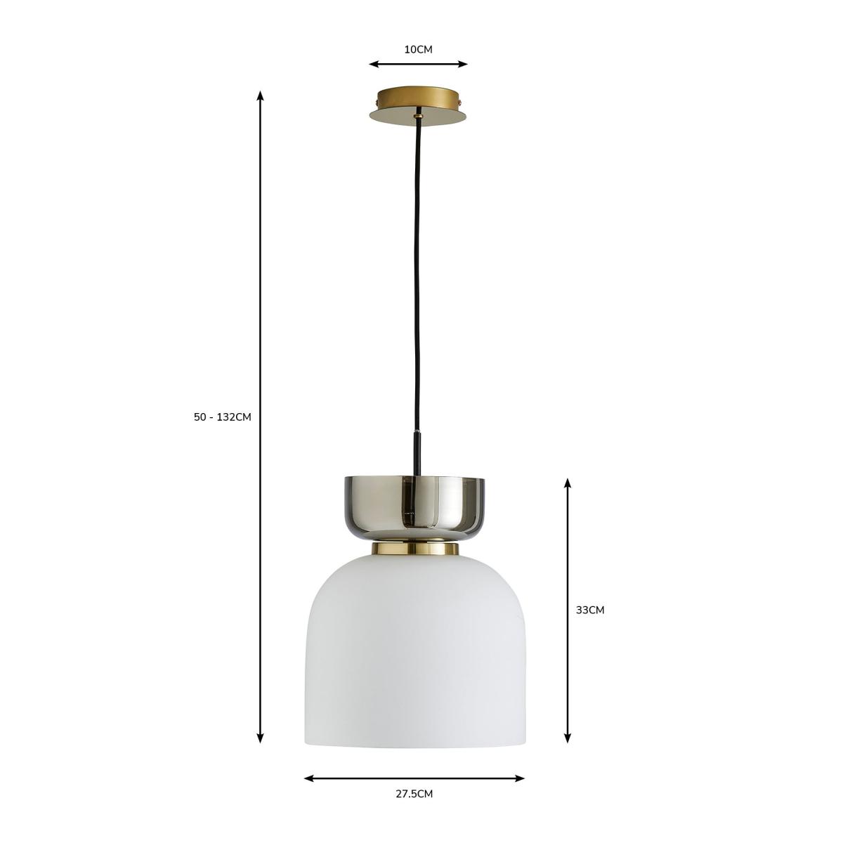 Tien 1 Light Pendant Ceiling Fitting Brushed Gold – image 7