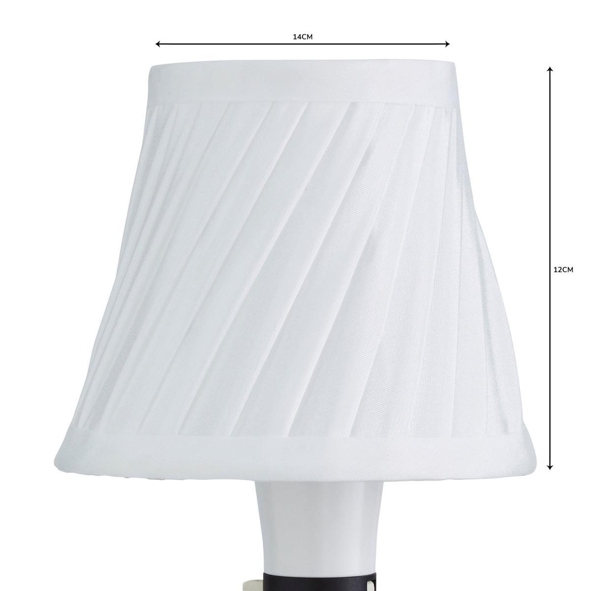 Twisted Pleat 14cm Candle Ivory Shade White – image 4