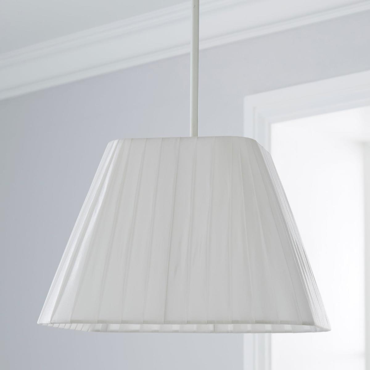 Square Pleat 25cm Tapered Square Ivory Shade White – image 2
