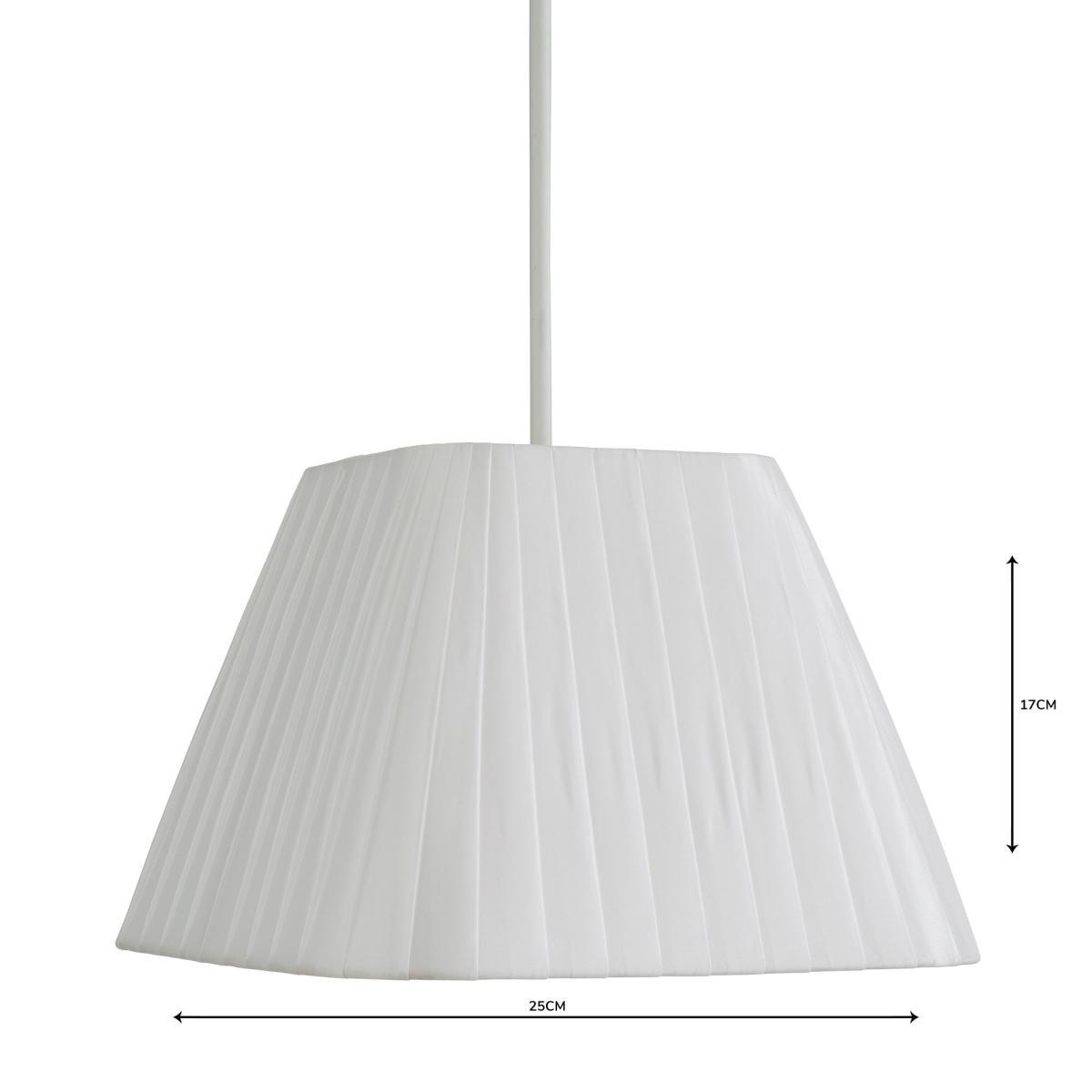 Square Pleat 25cm Tapered Square Ivory Shade White – image 4