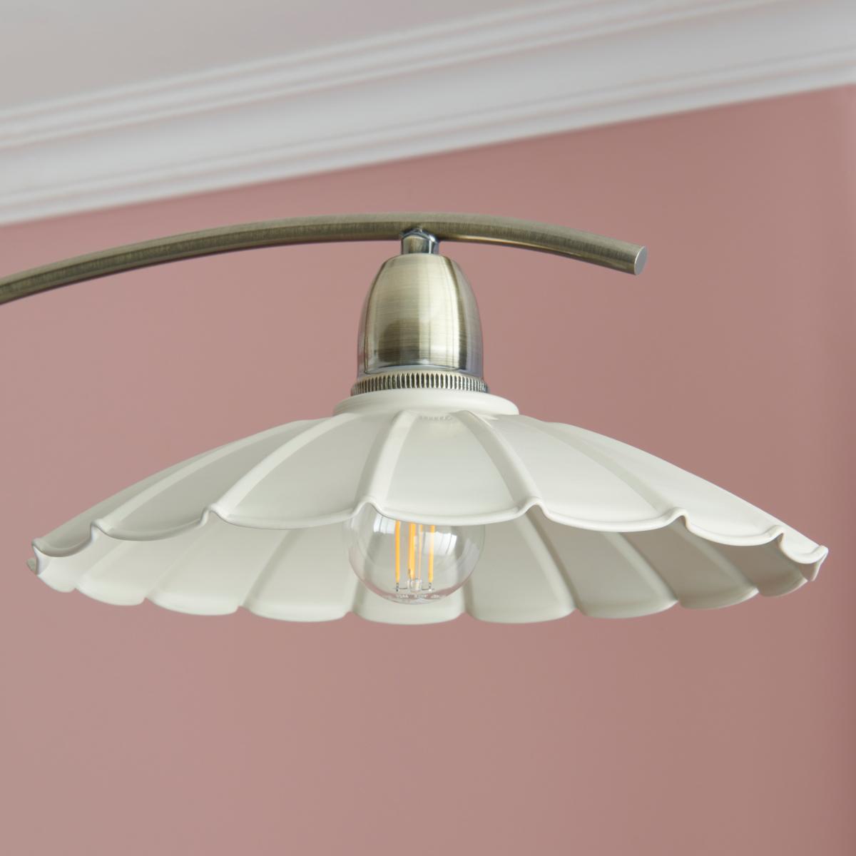 Maya Scallop 3 Light Adjustable Diner Ceiling Light Off-White – image 4
