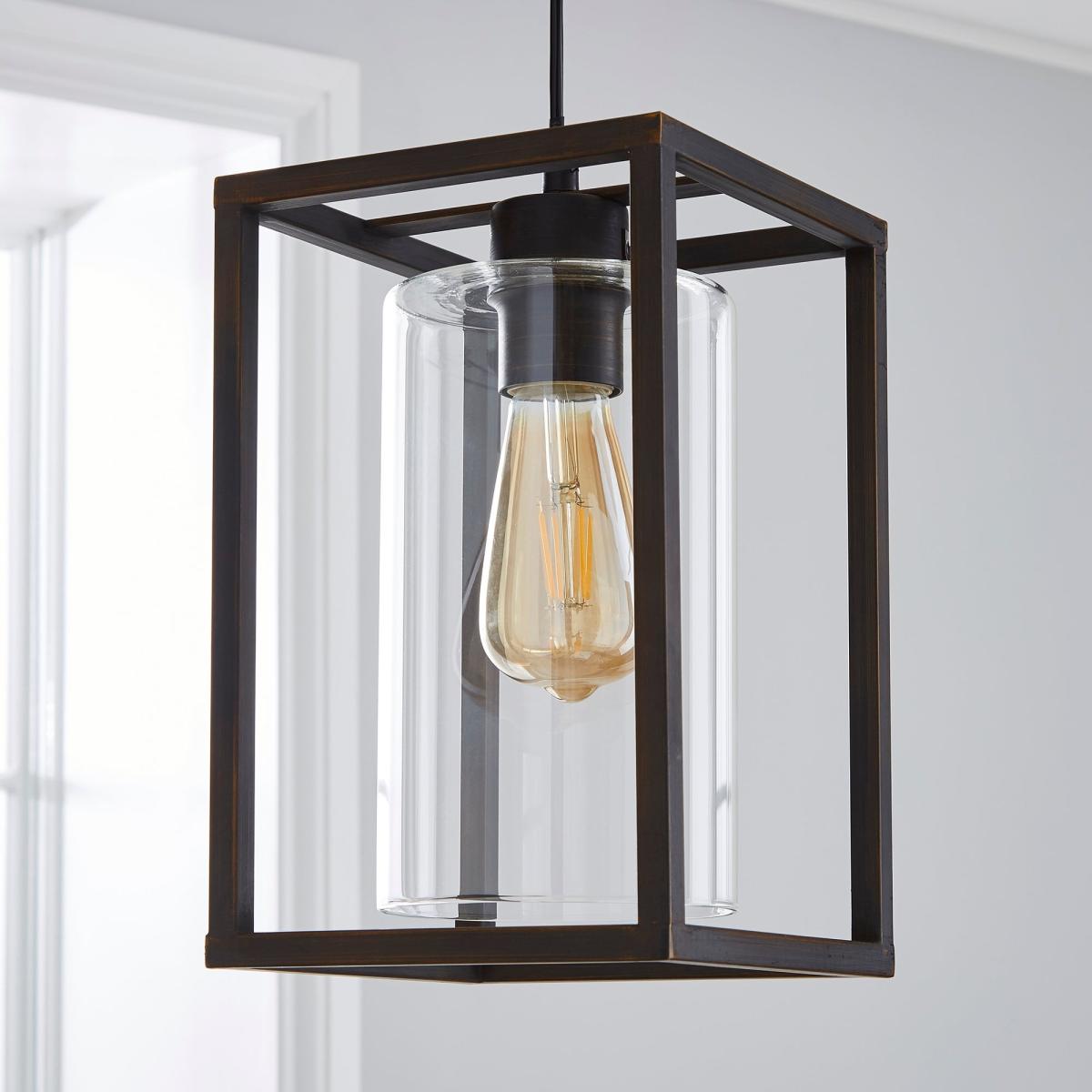 London Industrial 1 Light Pendant Bronze Ceiling Fitting Brown – image 2