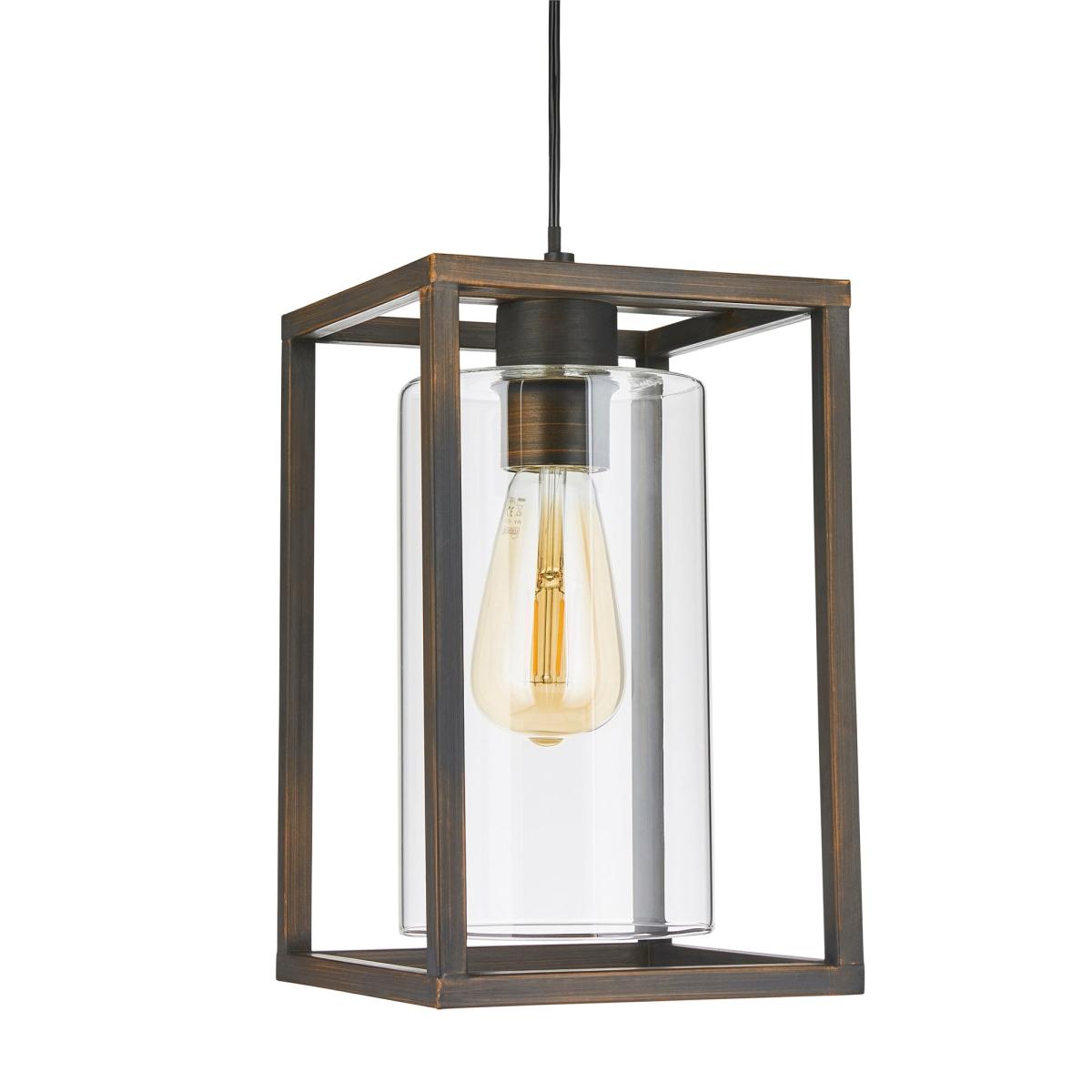 London Industrial 1 Light Pendant Bronze Ceiling Fitting Brown – image 5