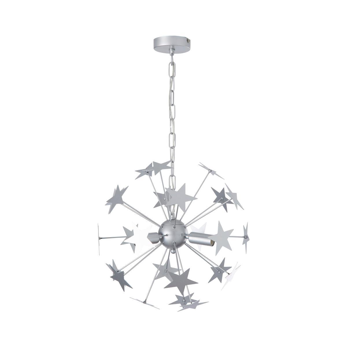 Star Sputnik 6 Light Ceiling Fitting Silver – image 5